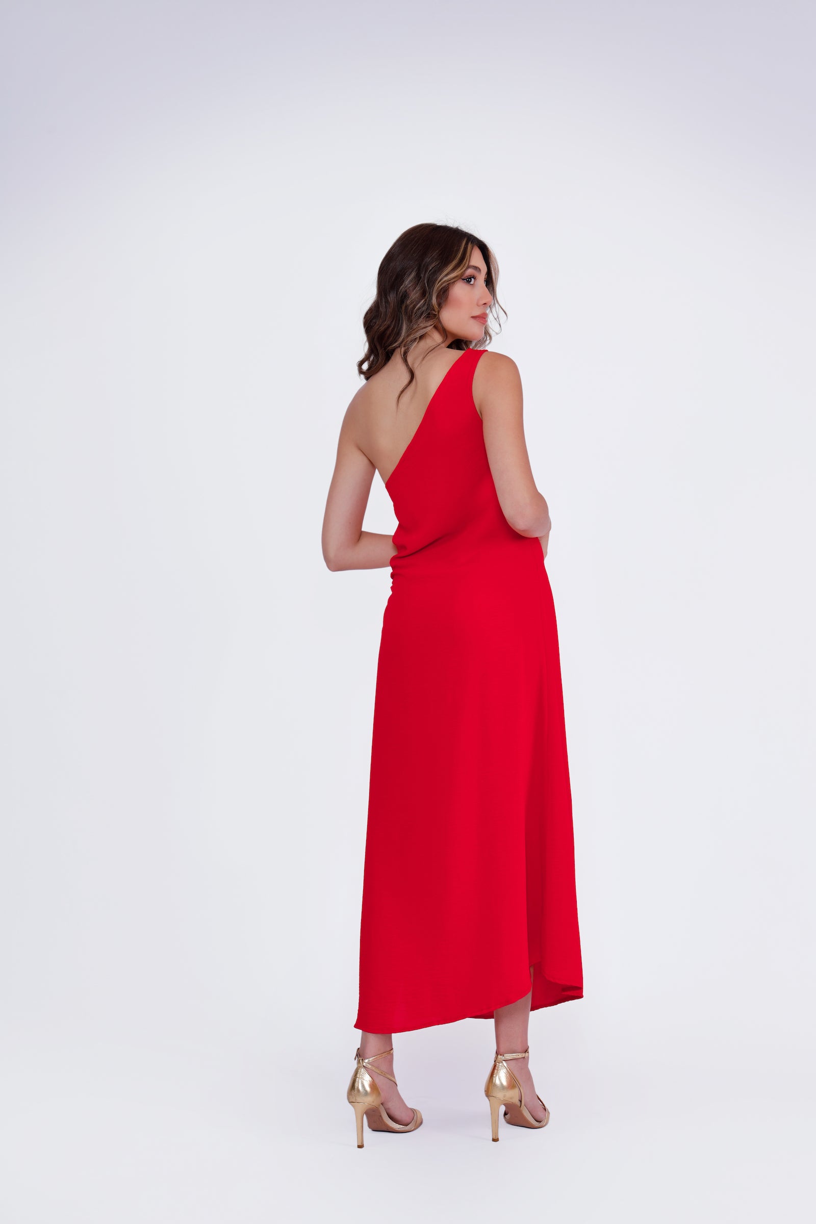 Alyssa Midi Dress - Red