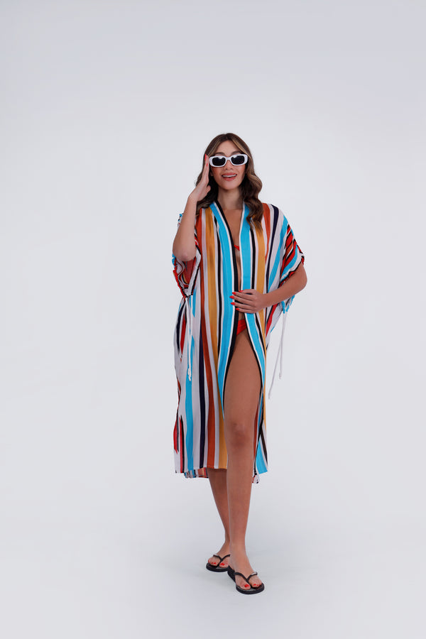 Rio Short Cover Up - Multicolored - Red