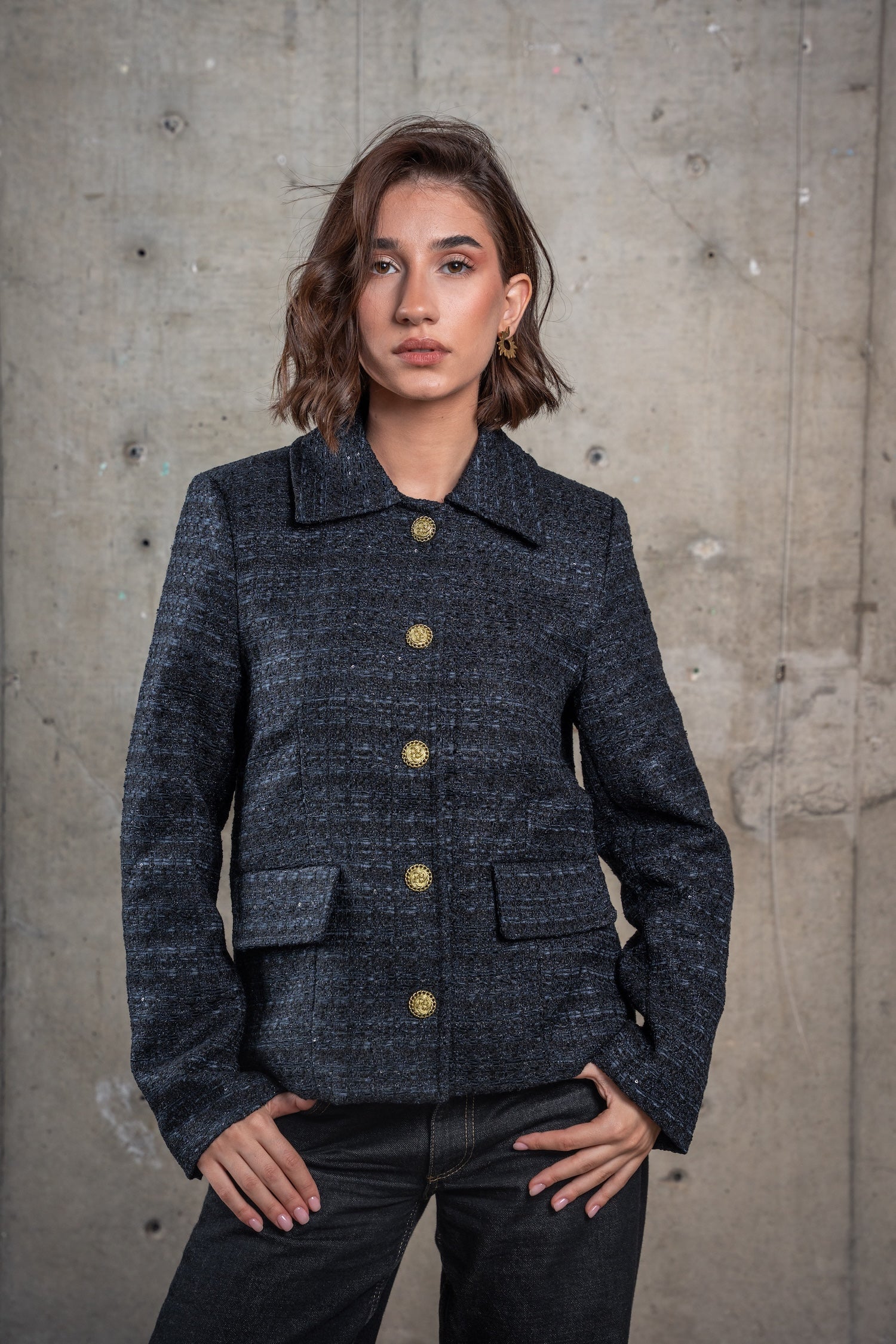 Cropped Tweed Jacket