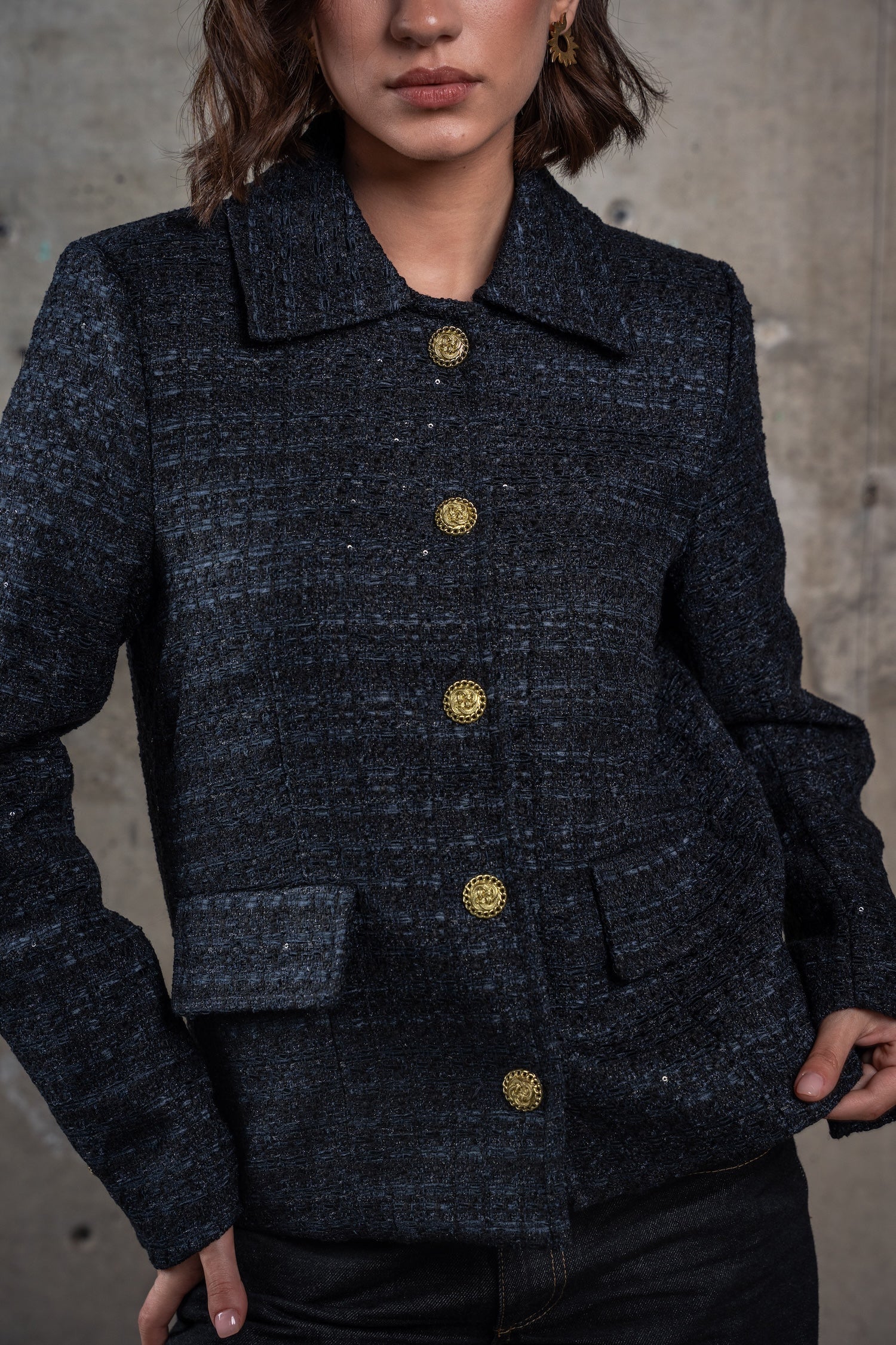 Cropped Tweed Jacket