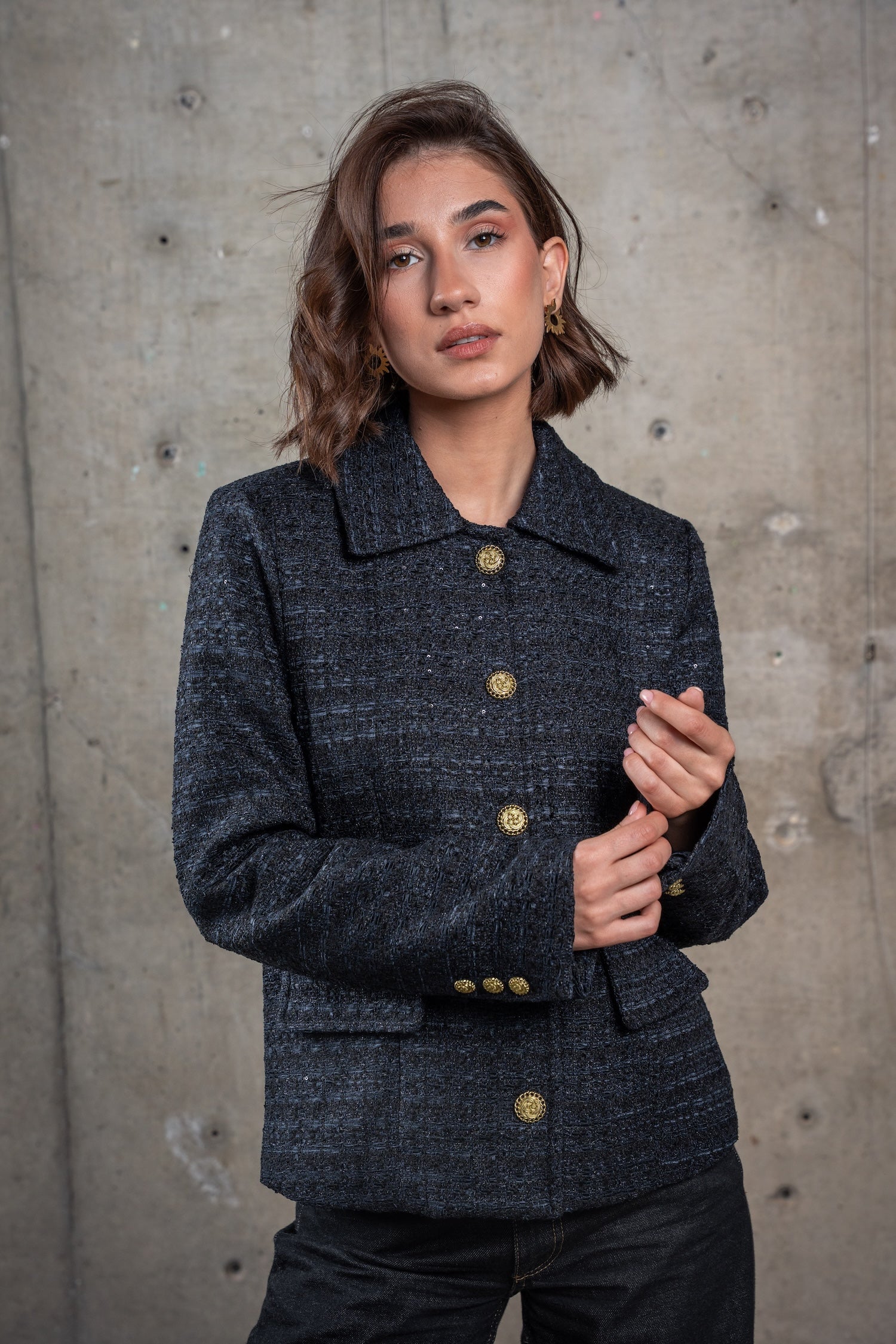 Cropped Tweed Jacket