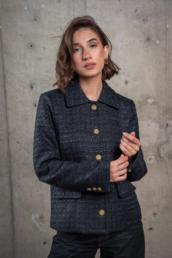 Cropped Tweed Jacket