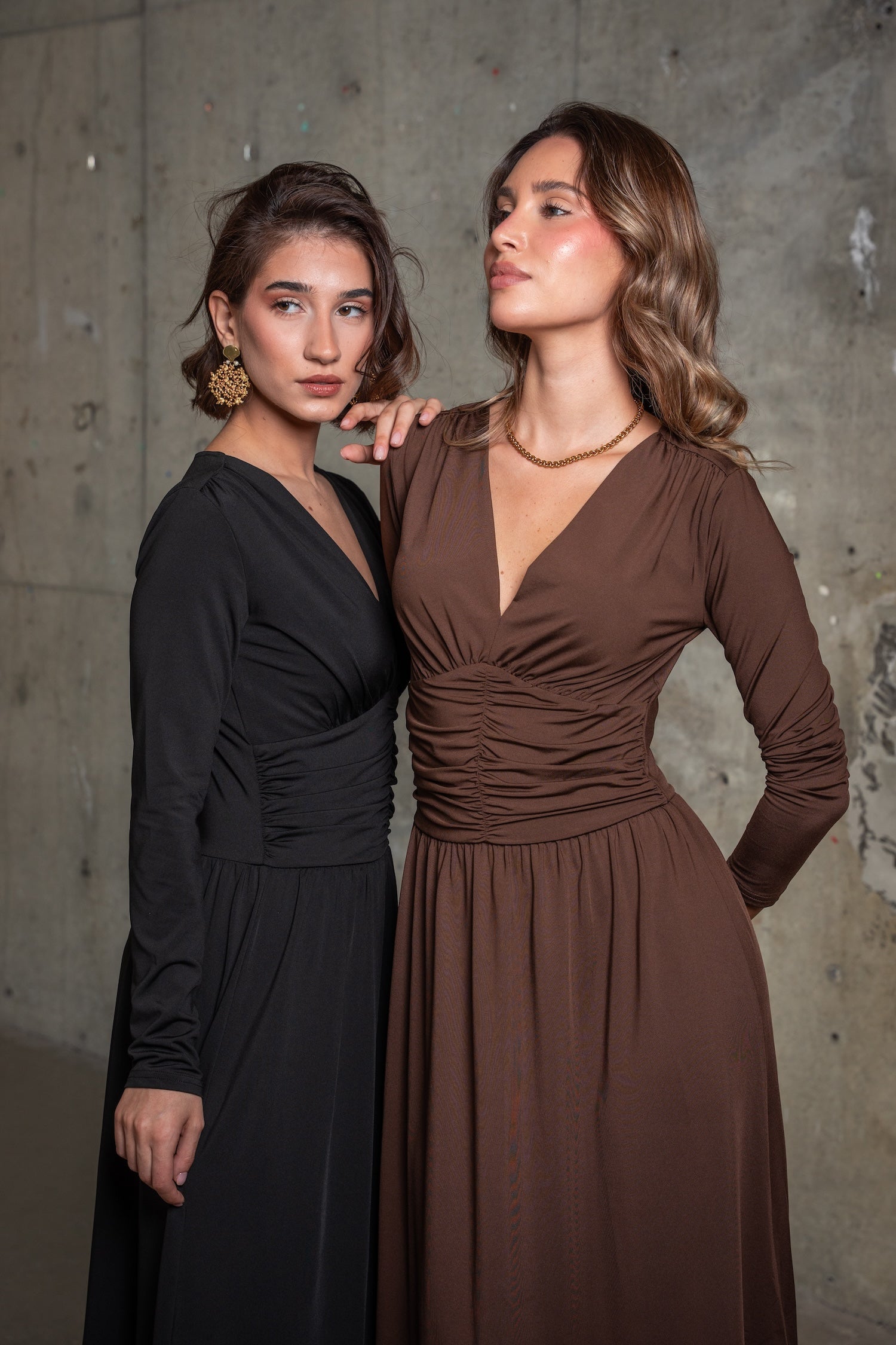 Paloma Maxi Dress-Brown