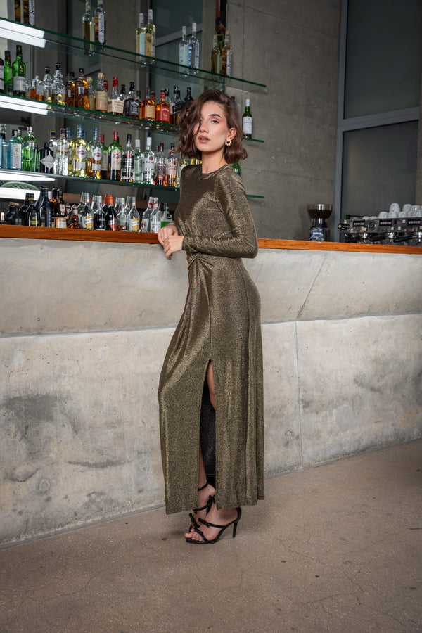 Tali Maxi Dress-Gold