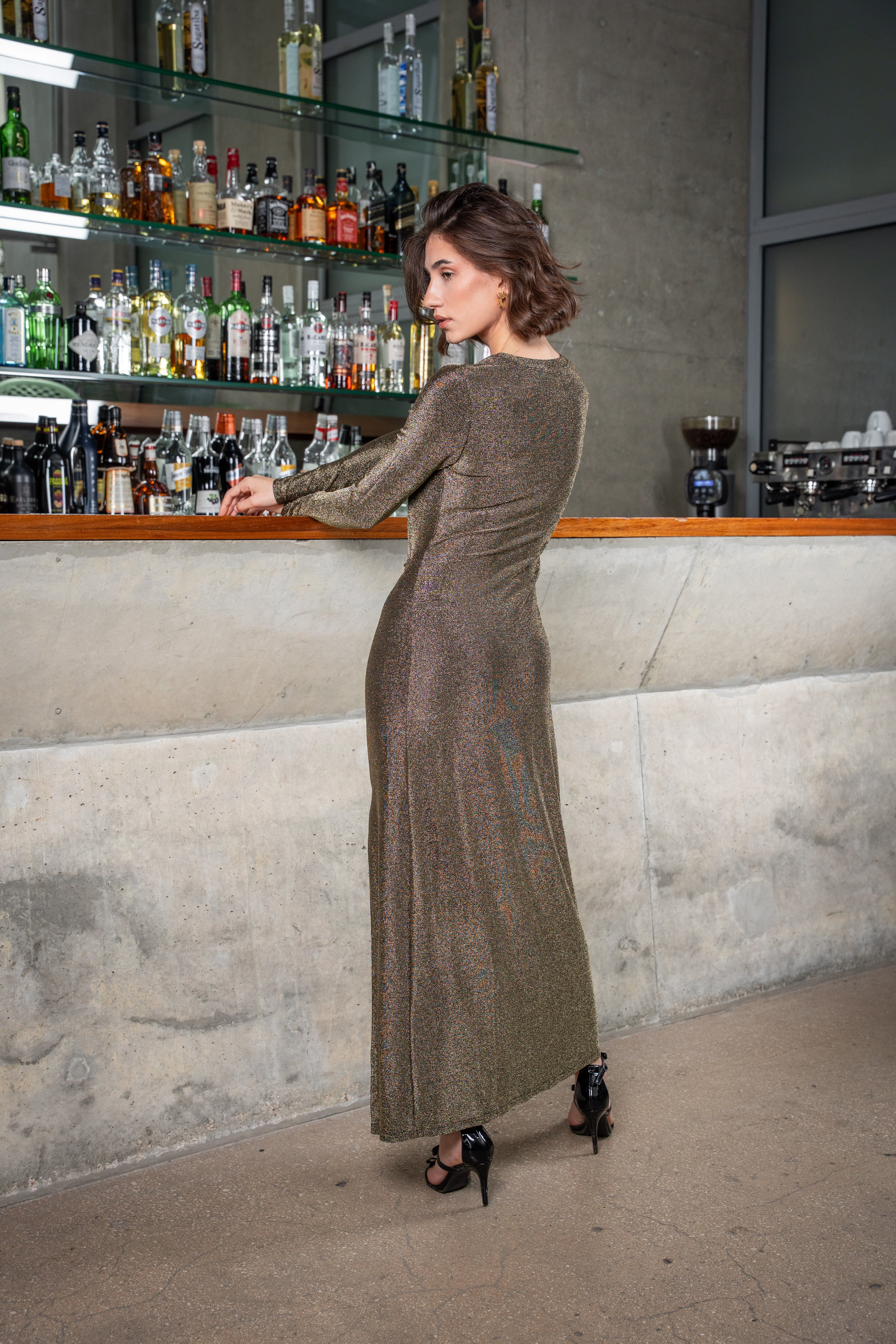 Tali Maxi Dress-Gold