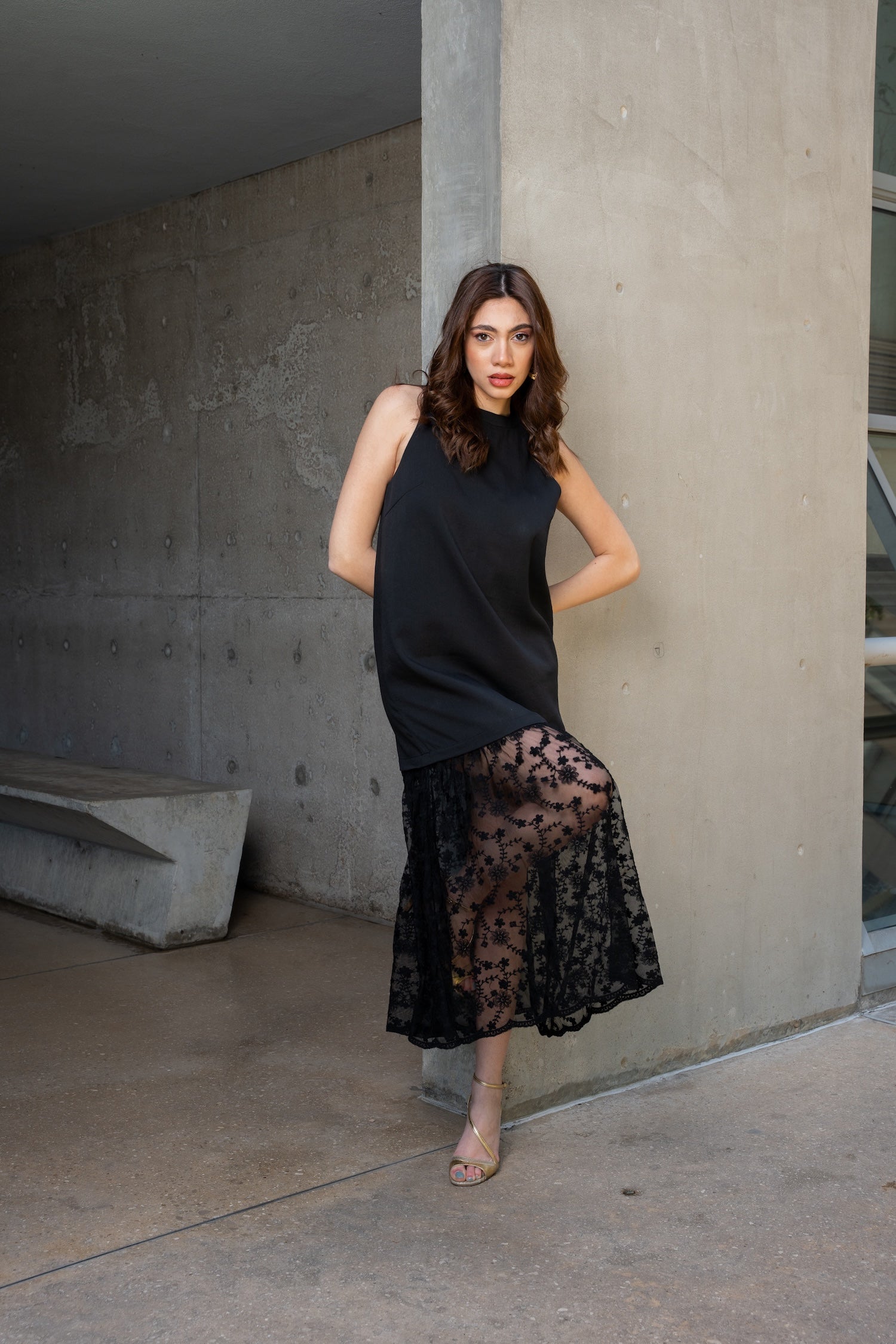 Ivy Long Dress - Black