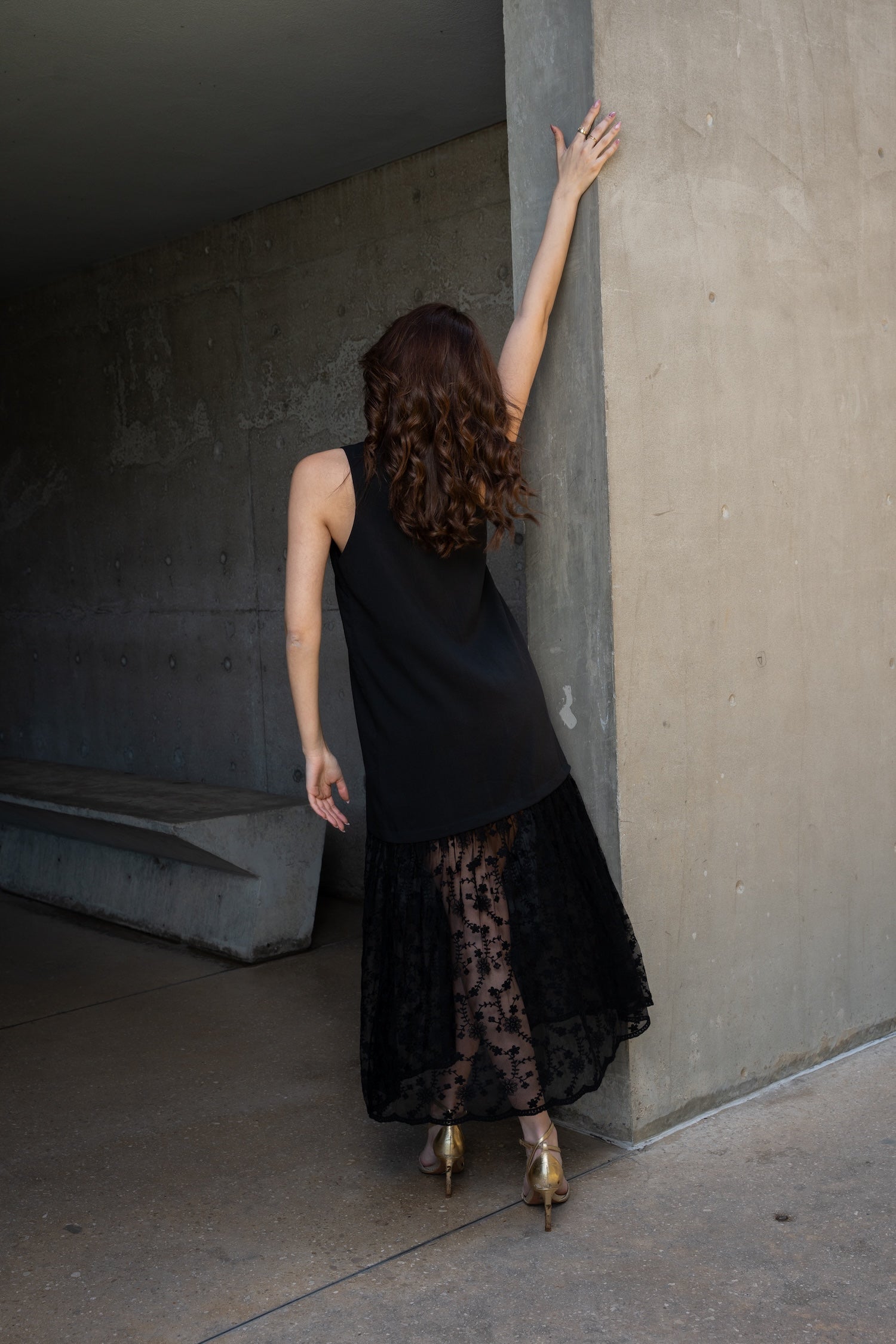 Ivy Long Dress - Black