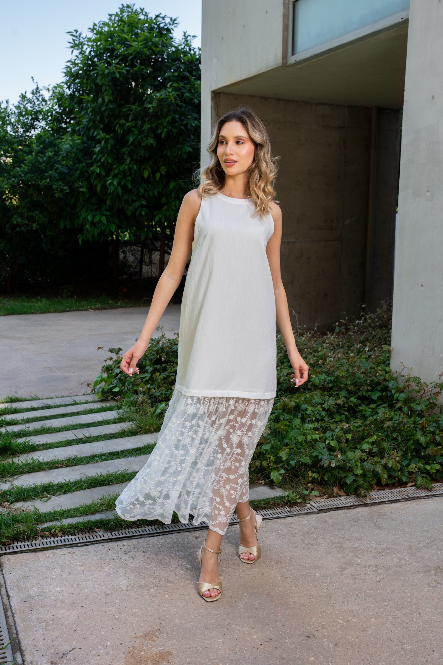 Ivy Long Dress - White