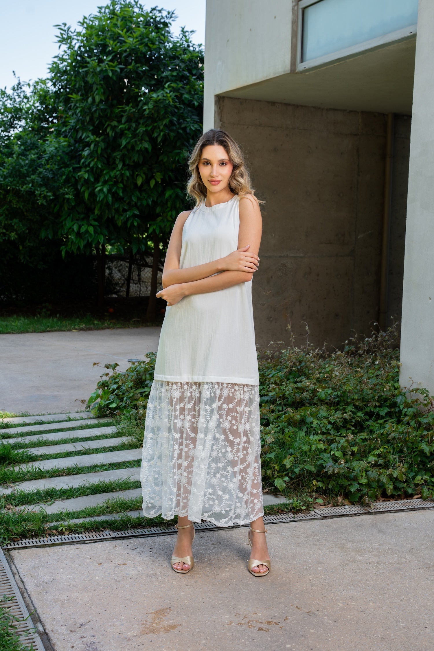 Ivy Long Dress - White