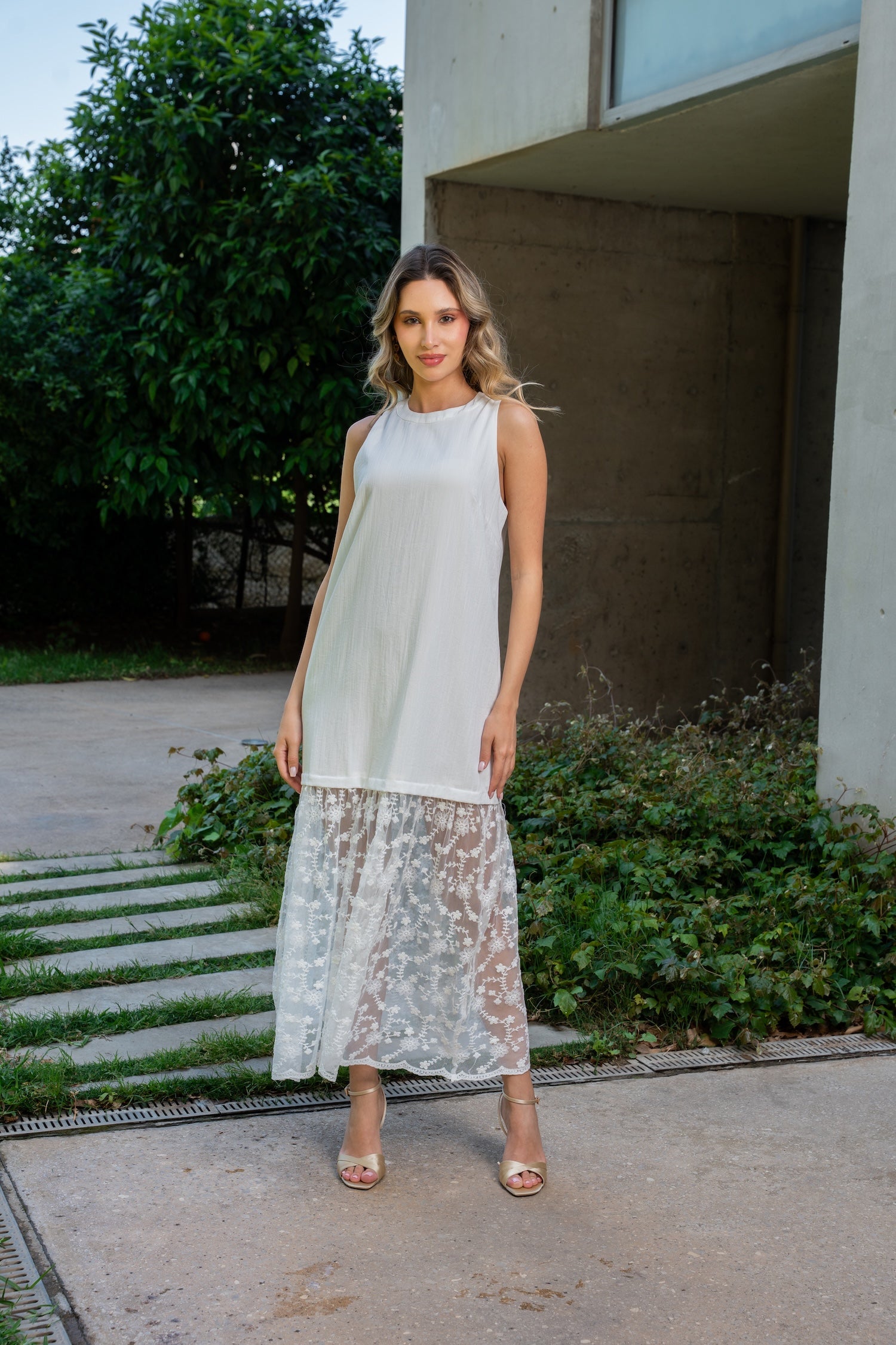 Ivy Long Dress - White