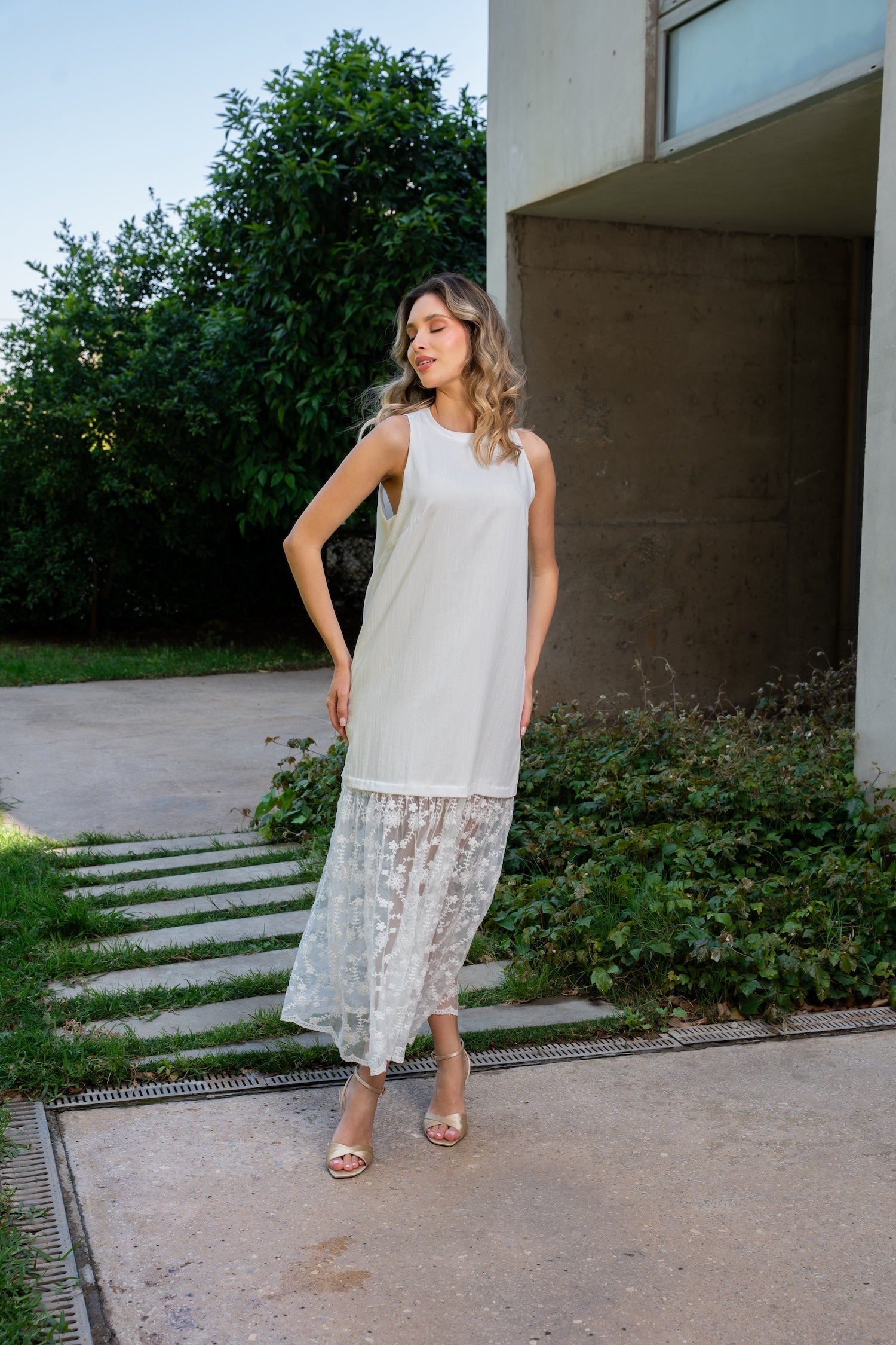Ivy Long Dress - White