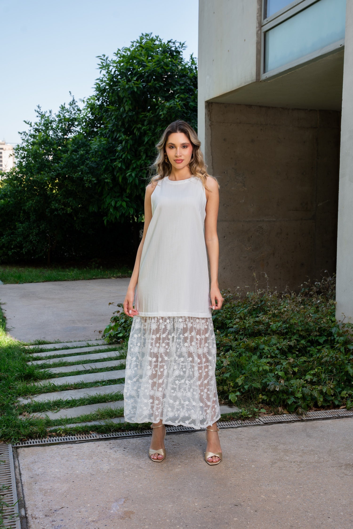 Ivy Long Dress - White