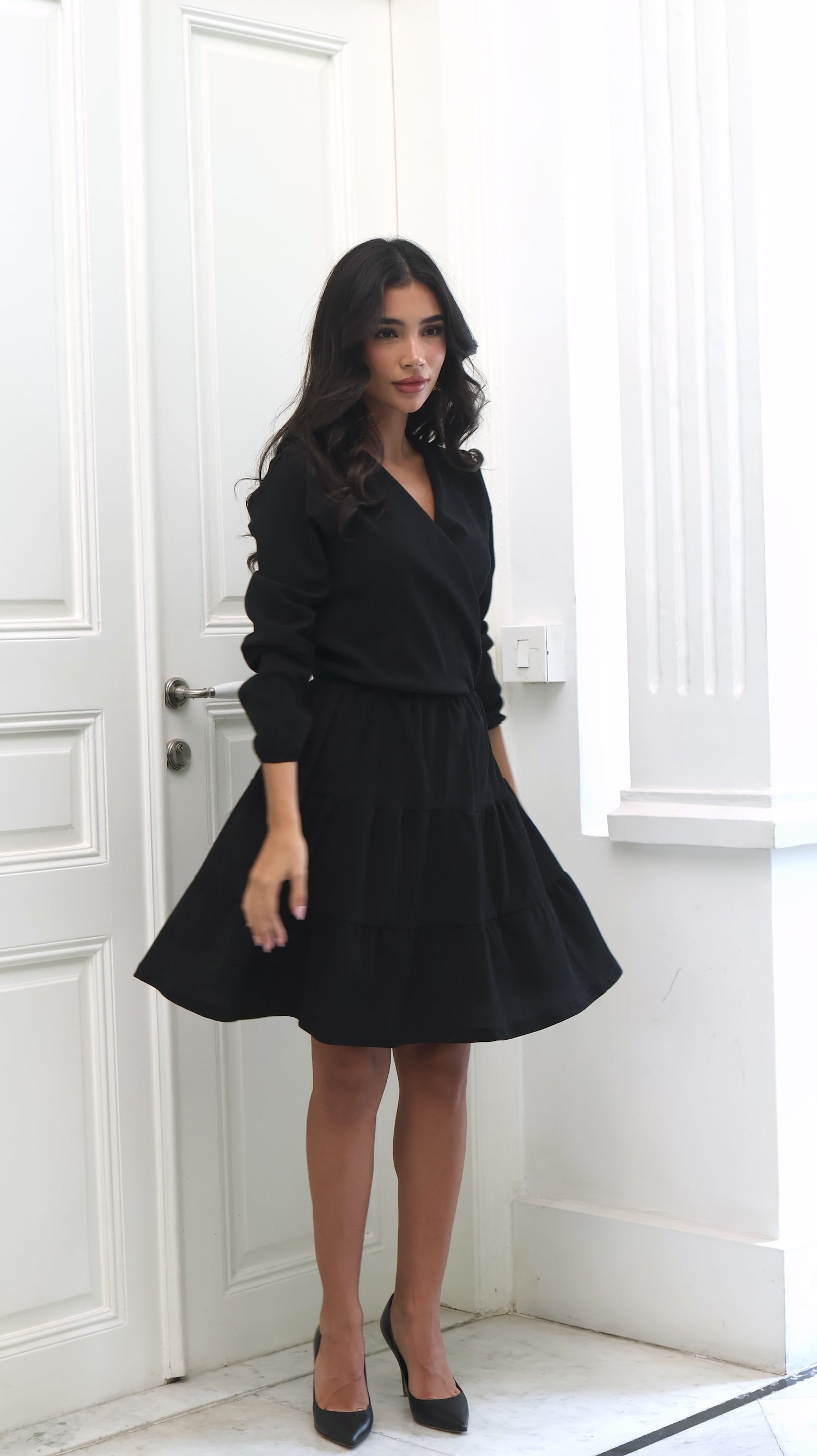 Klara Short Dress - Black