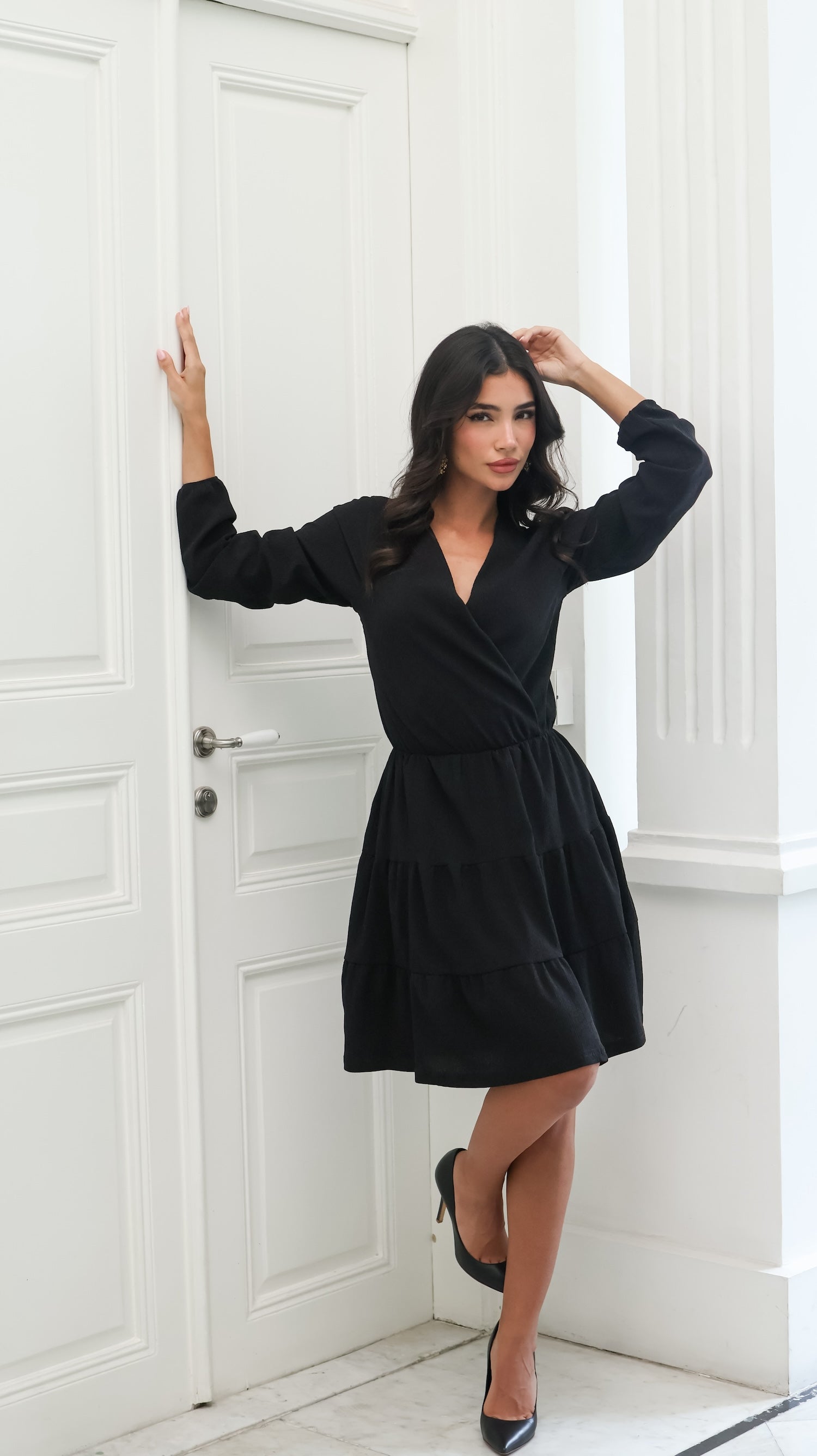 Klara Short Dress - Black