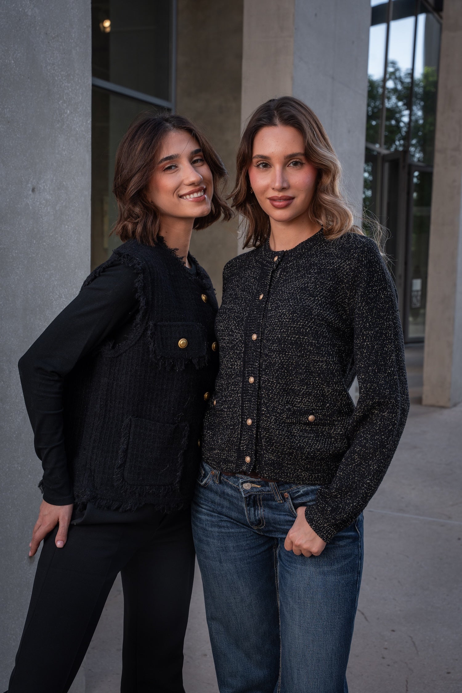 Ella Knit Cardigan-Black