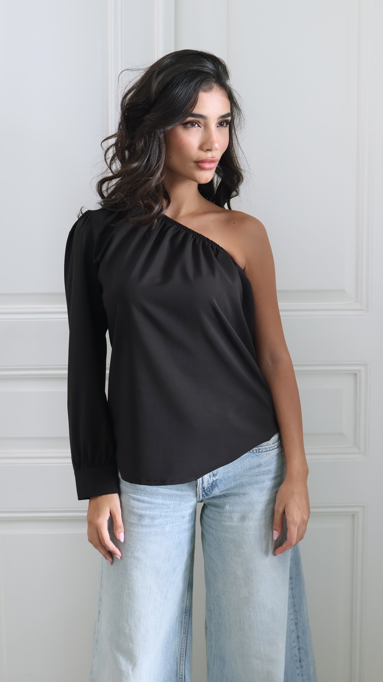 Asymmetric Top with One Sleeve