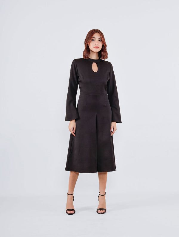 Celine Midi Dress - Black