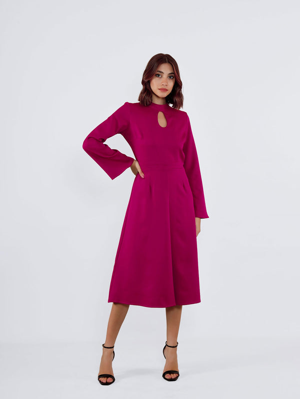 Celine Midi Dress - Plum