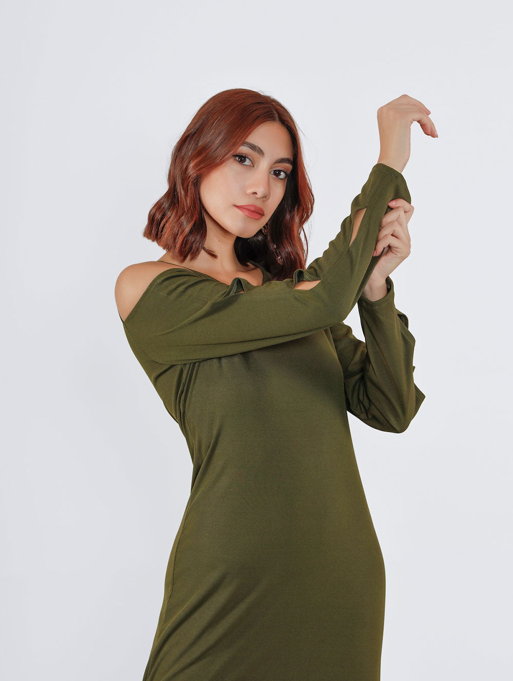 Elodie Maxi Dress - Olive Green