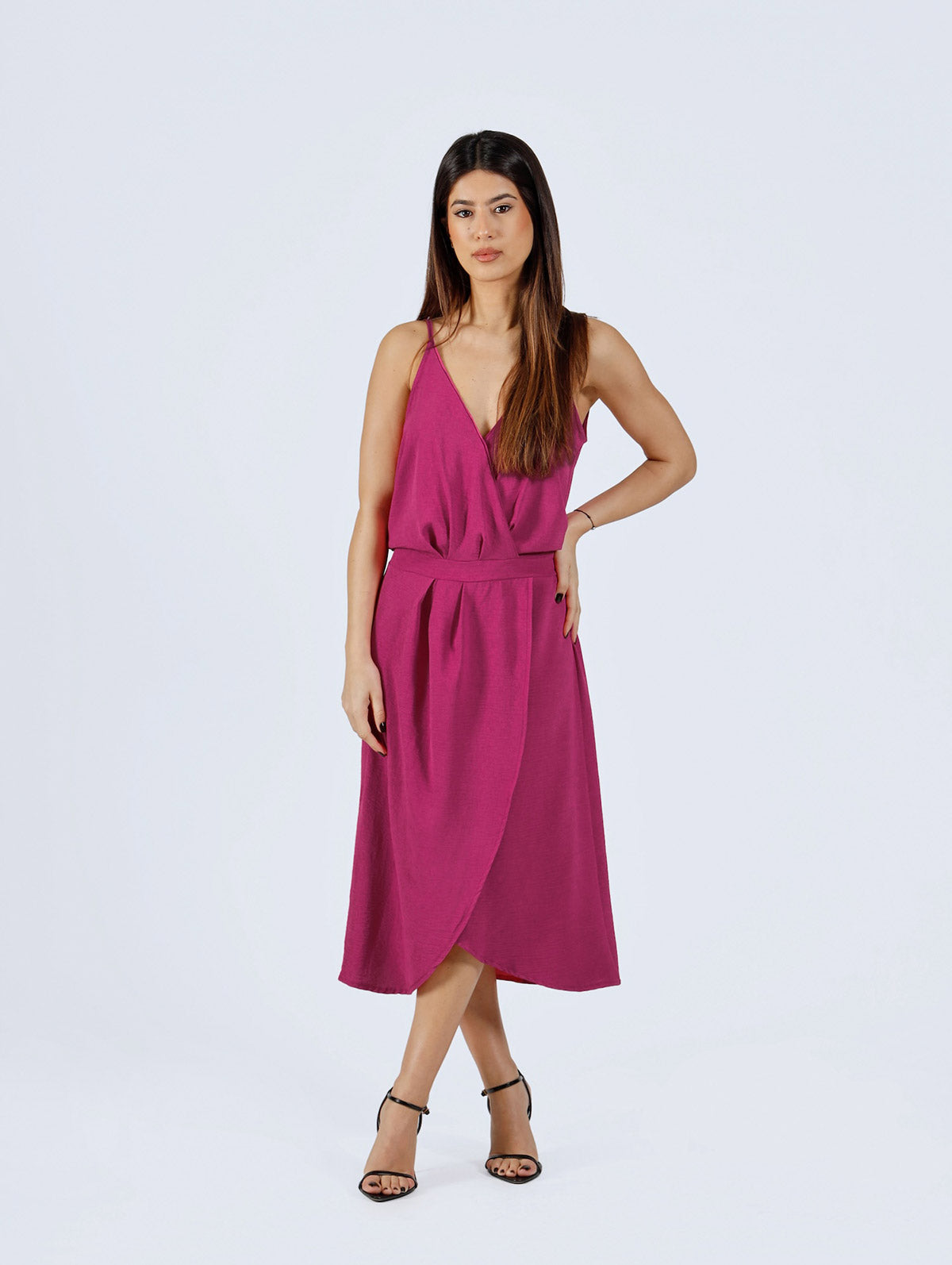 Elaine Midi Dress Plum