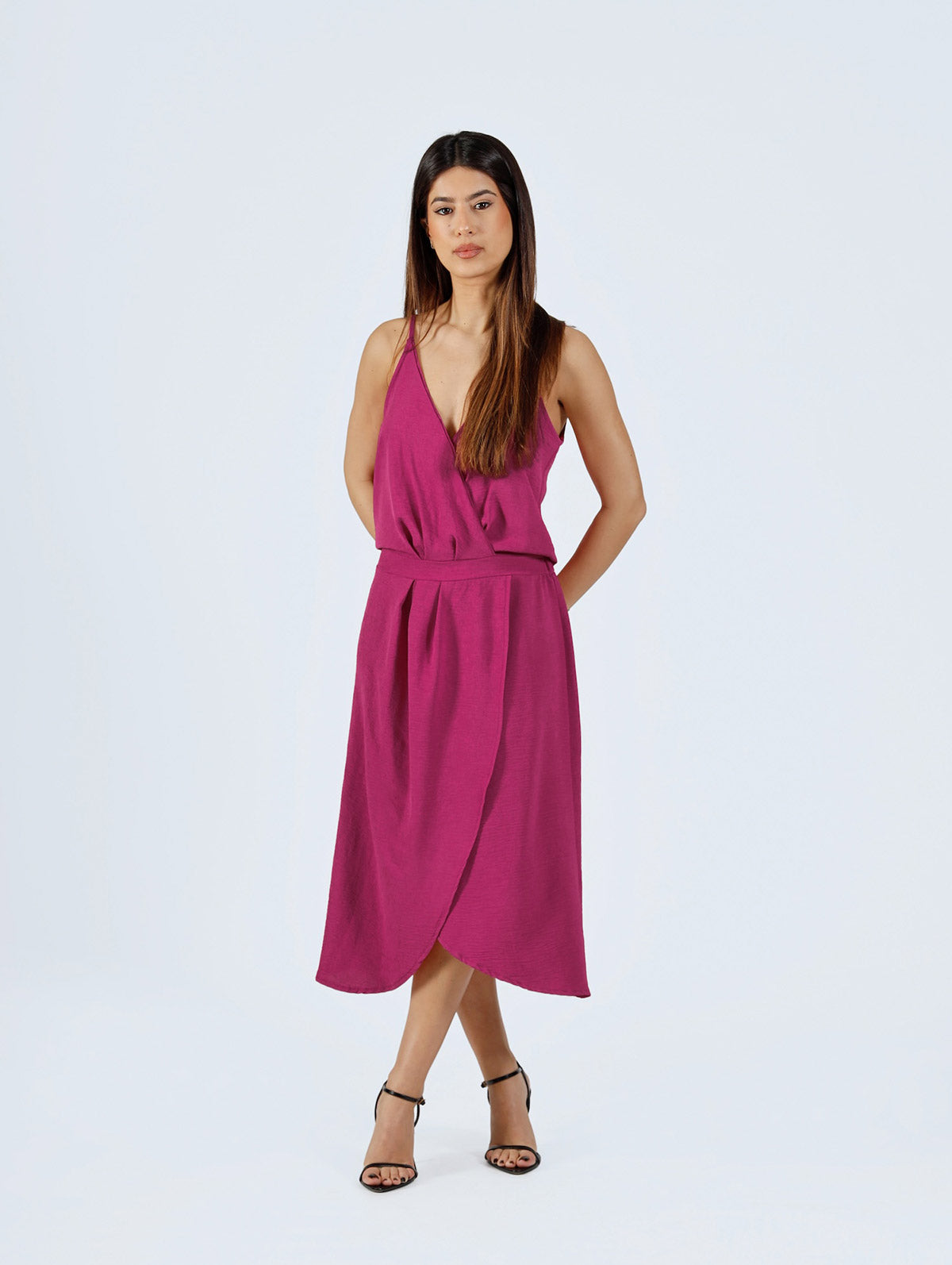 Elaine Midi Dress Plum