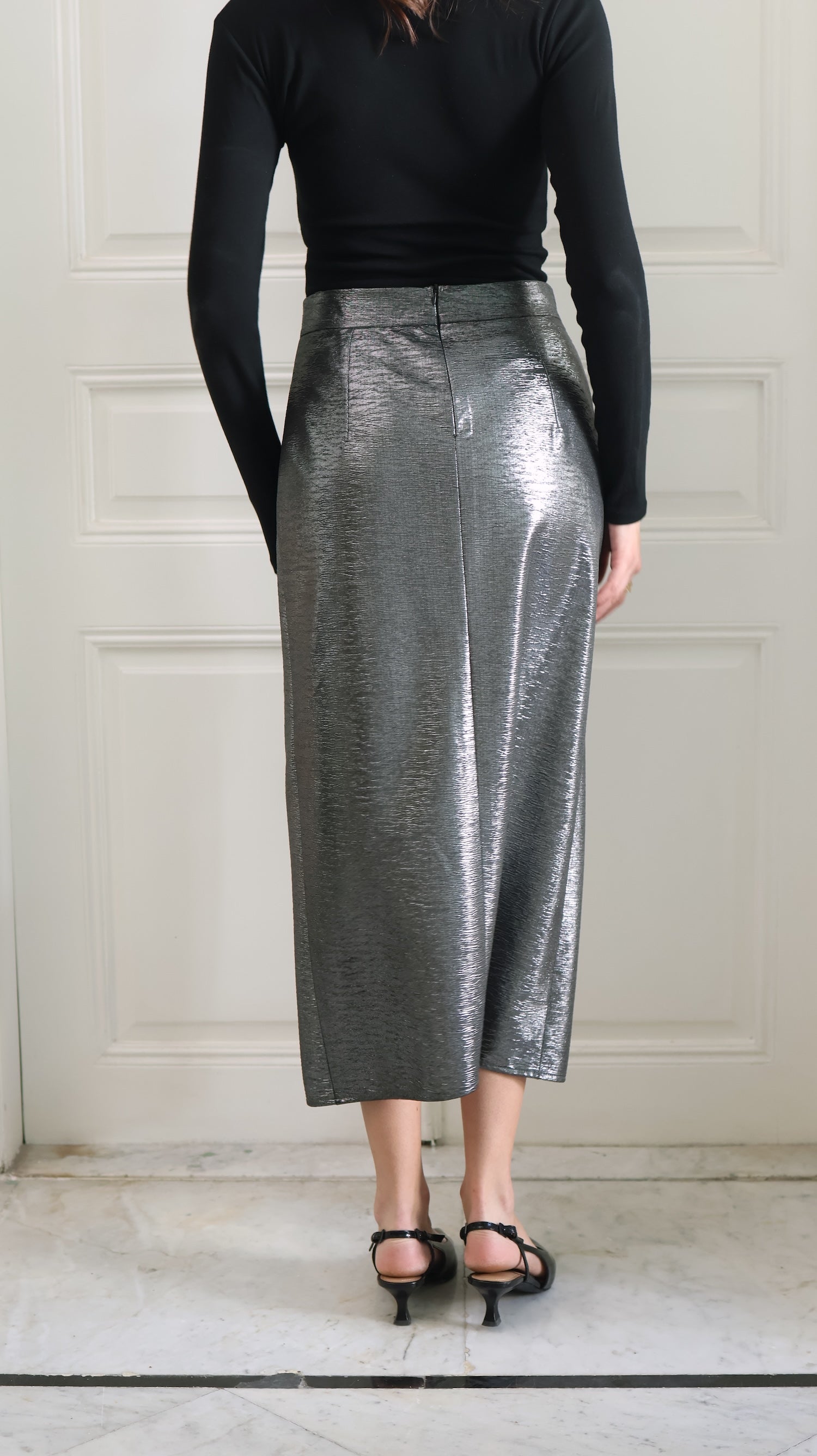 Long Silver Skirt