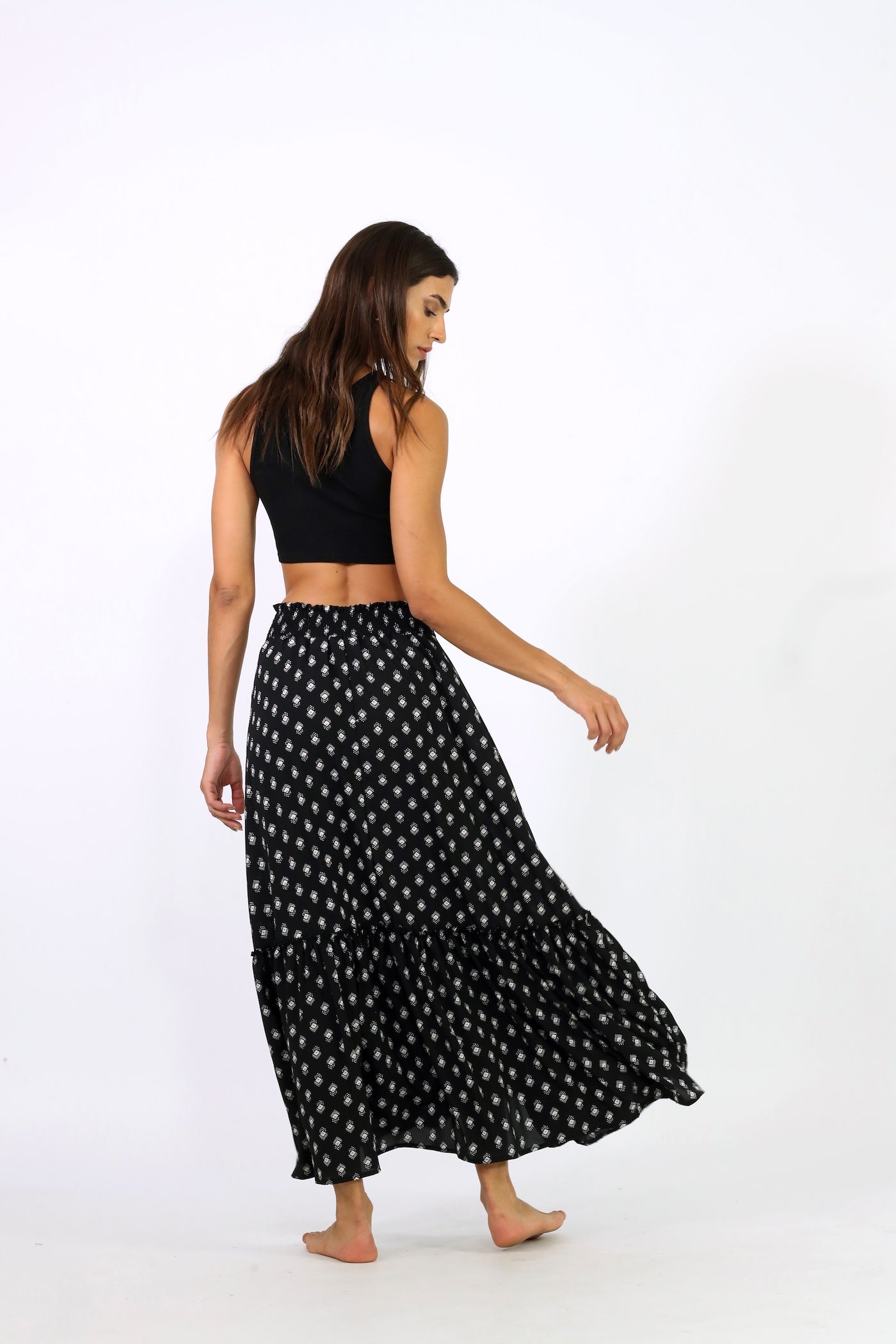 Printed Maxi Skirt