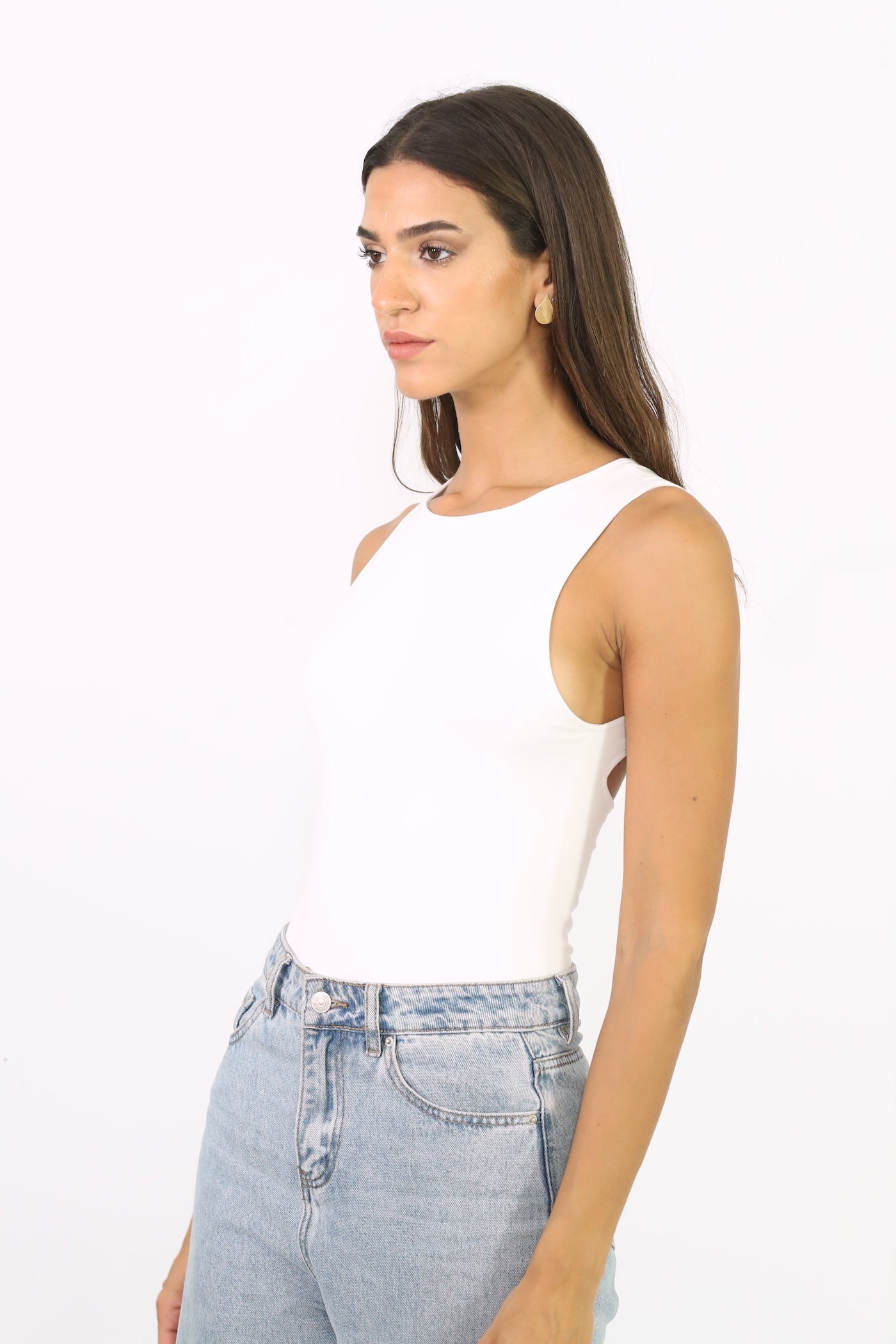 Open Back Bodysuit - White