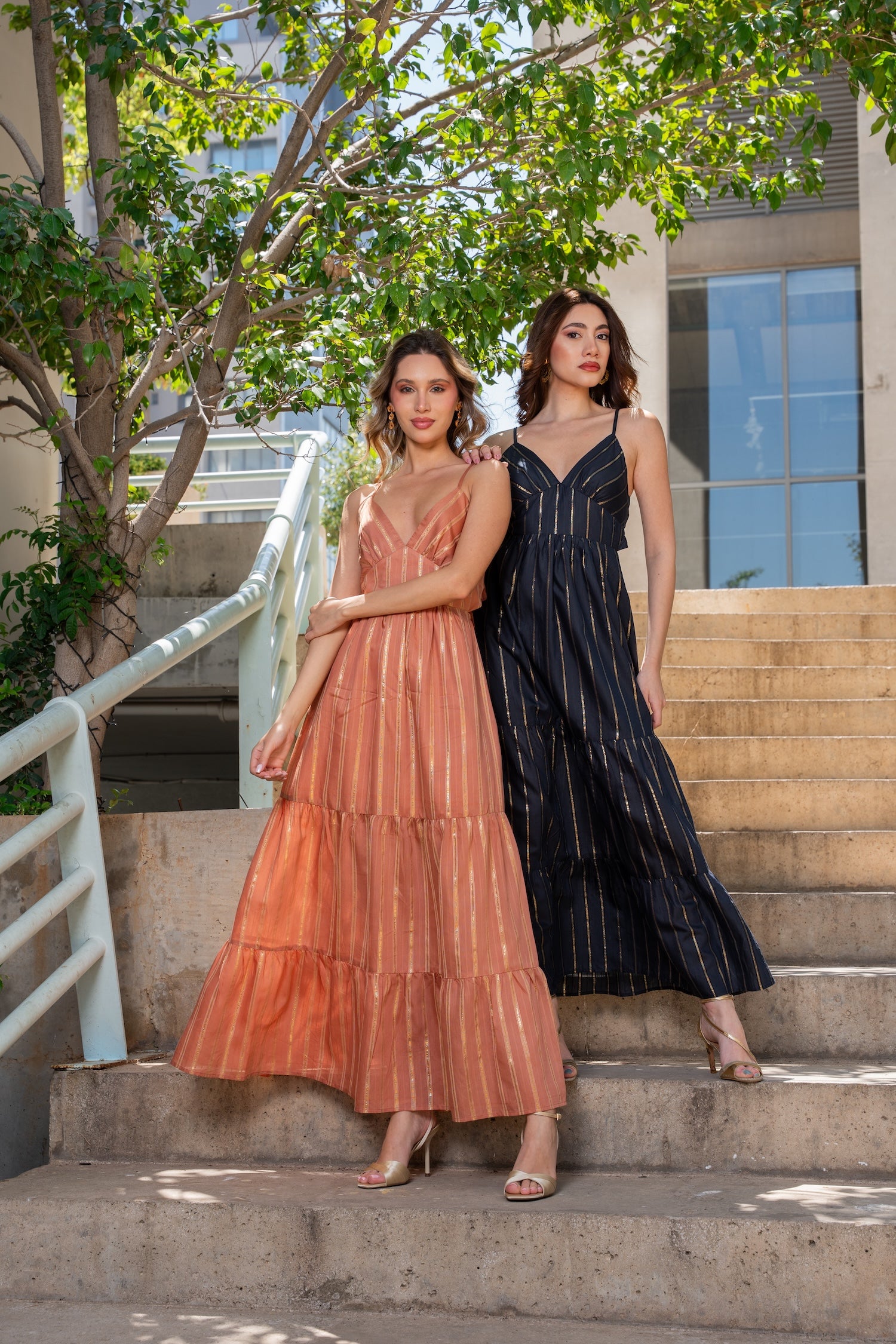 Stella Midi Dress - Navy Blue