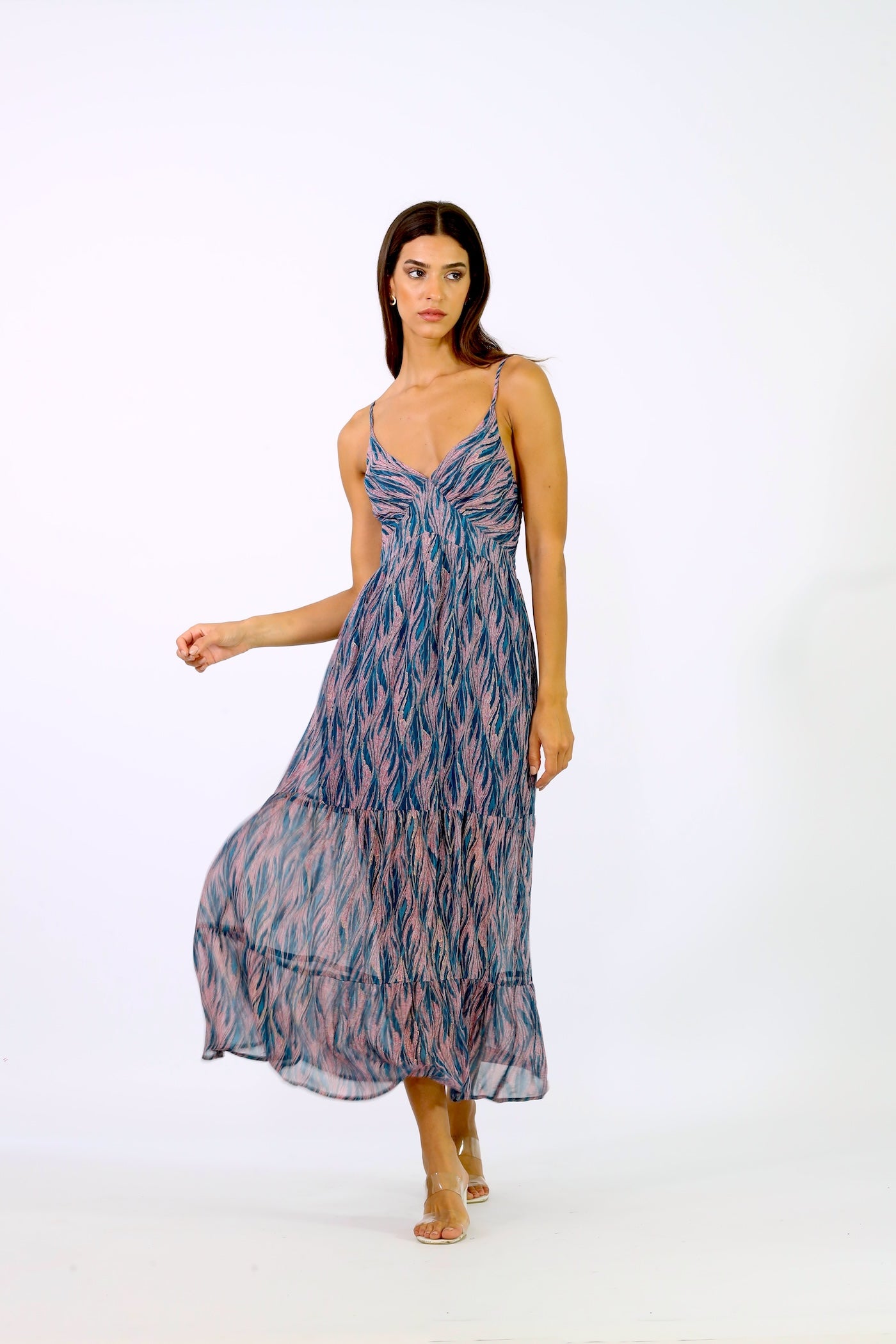 Kaia Printed Midi Dress