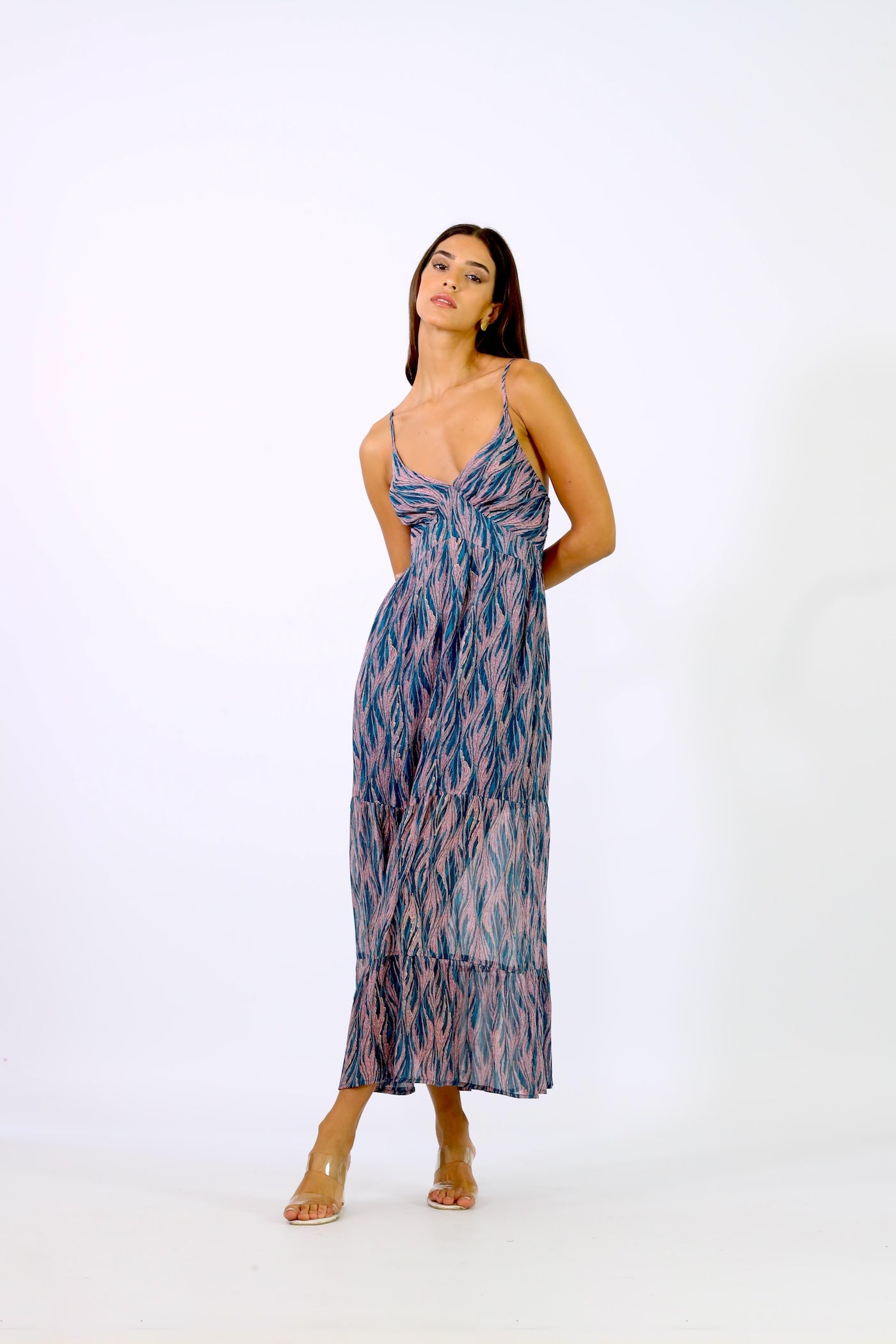 Kaia Printed Midi Dress