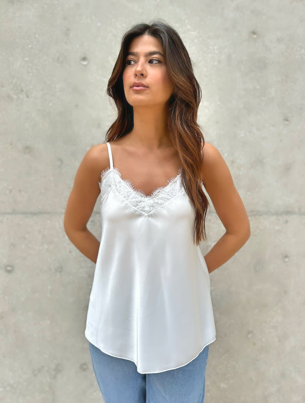 Lace Camisole Top - White