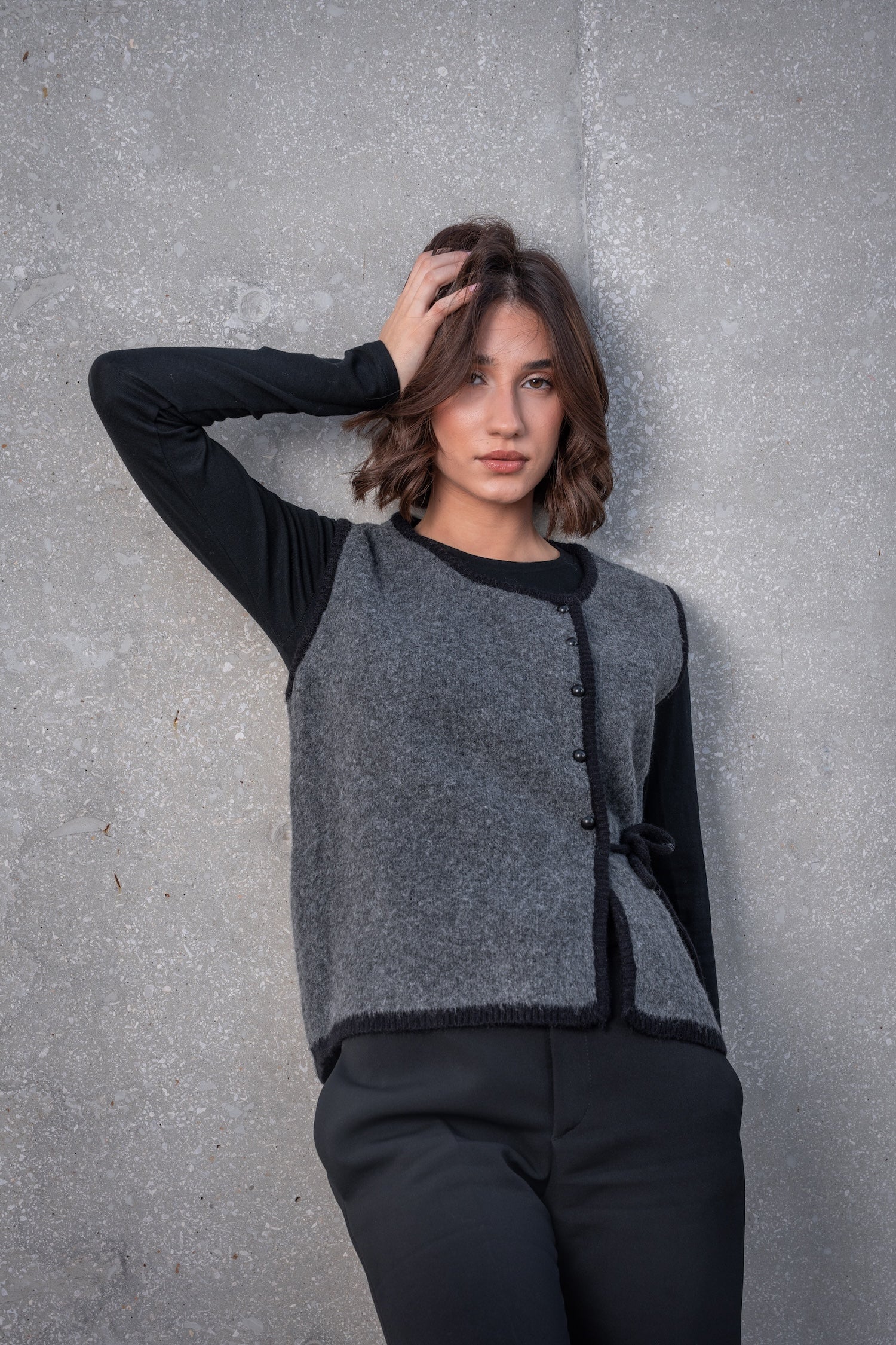 Round Neck Wool Vest