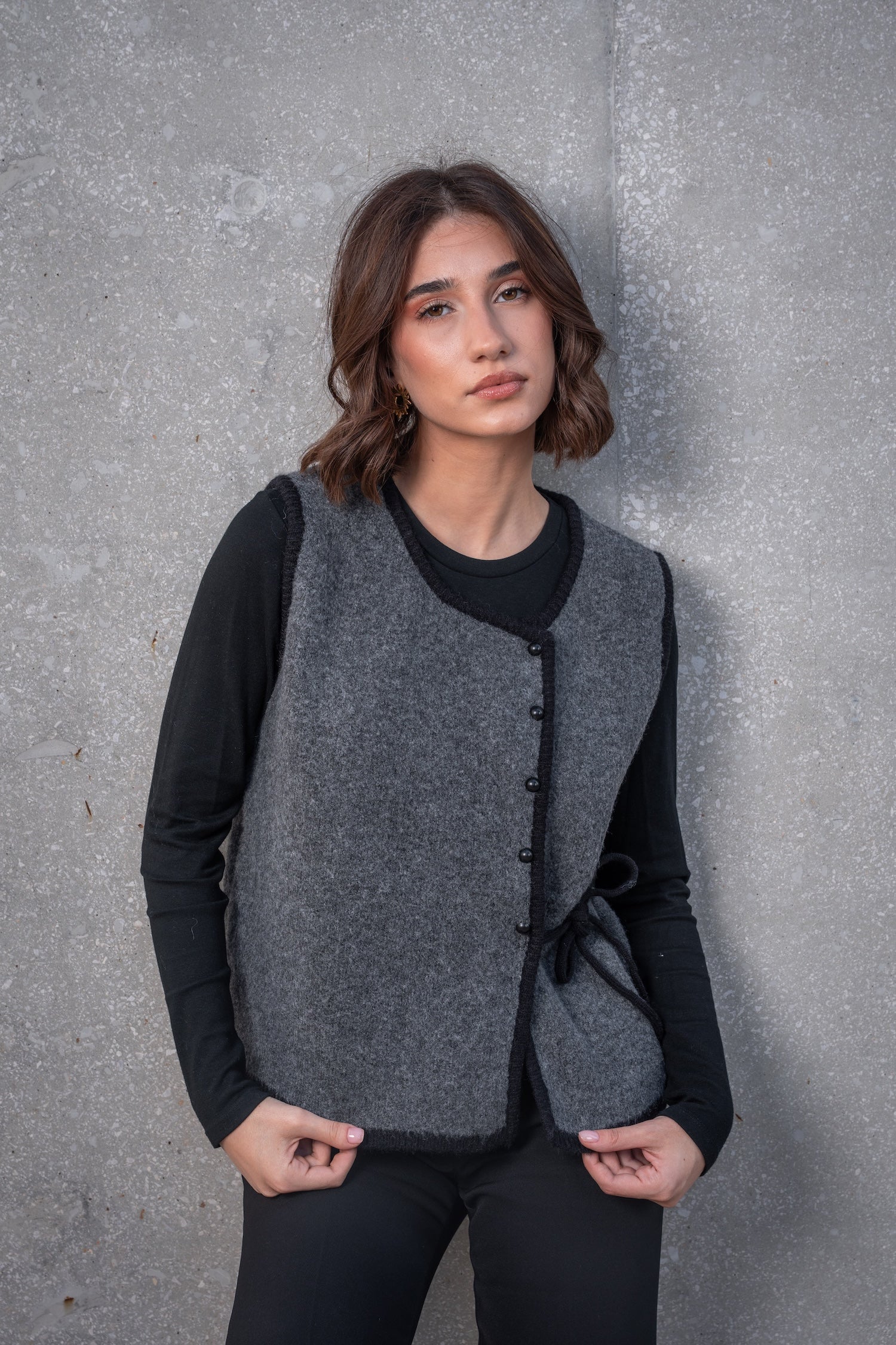 Round Neck Wool Vest