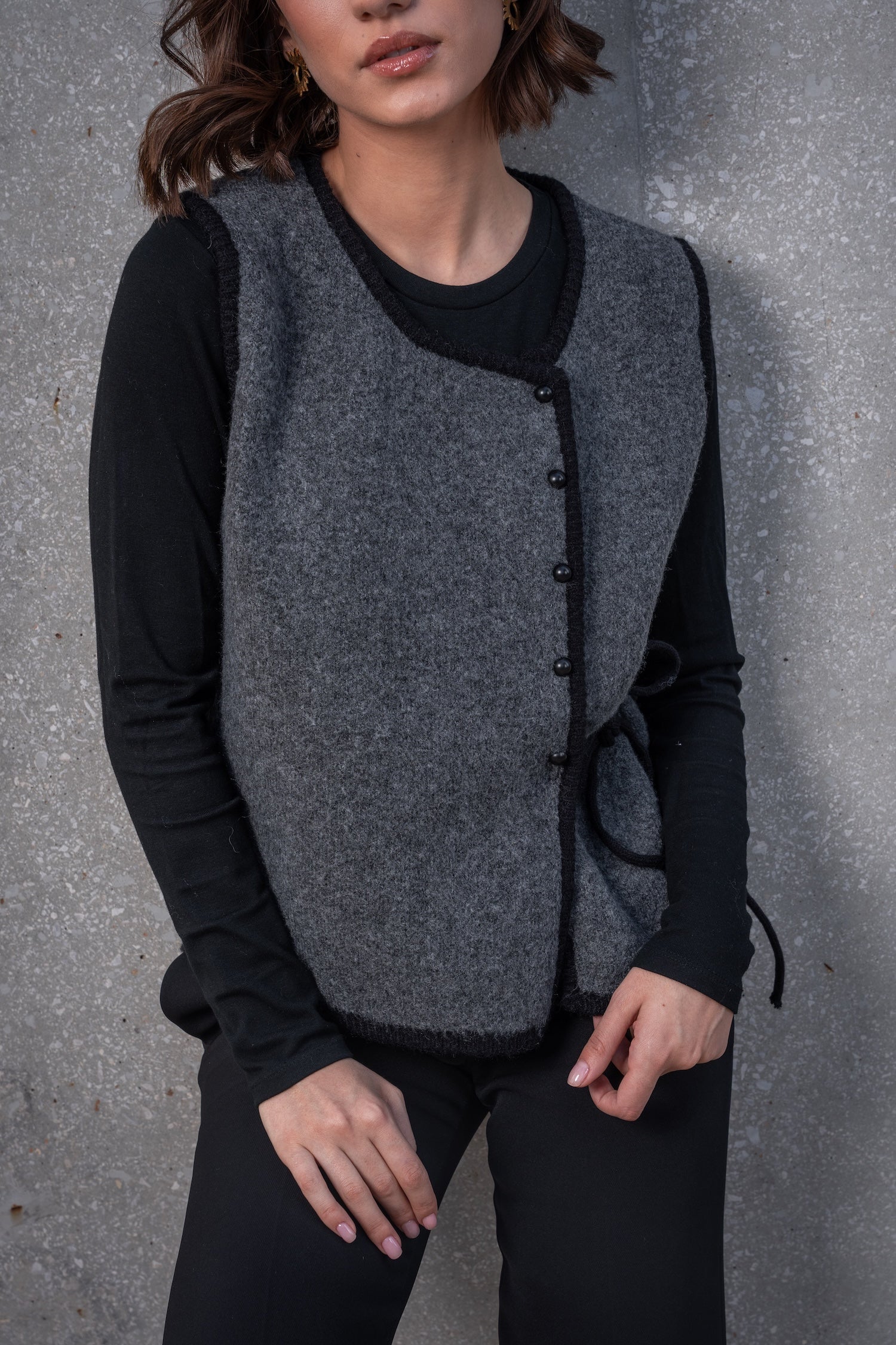 Round Neck Wool Vest