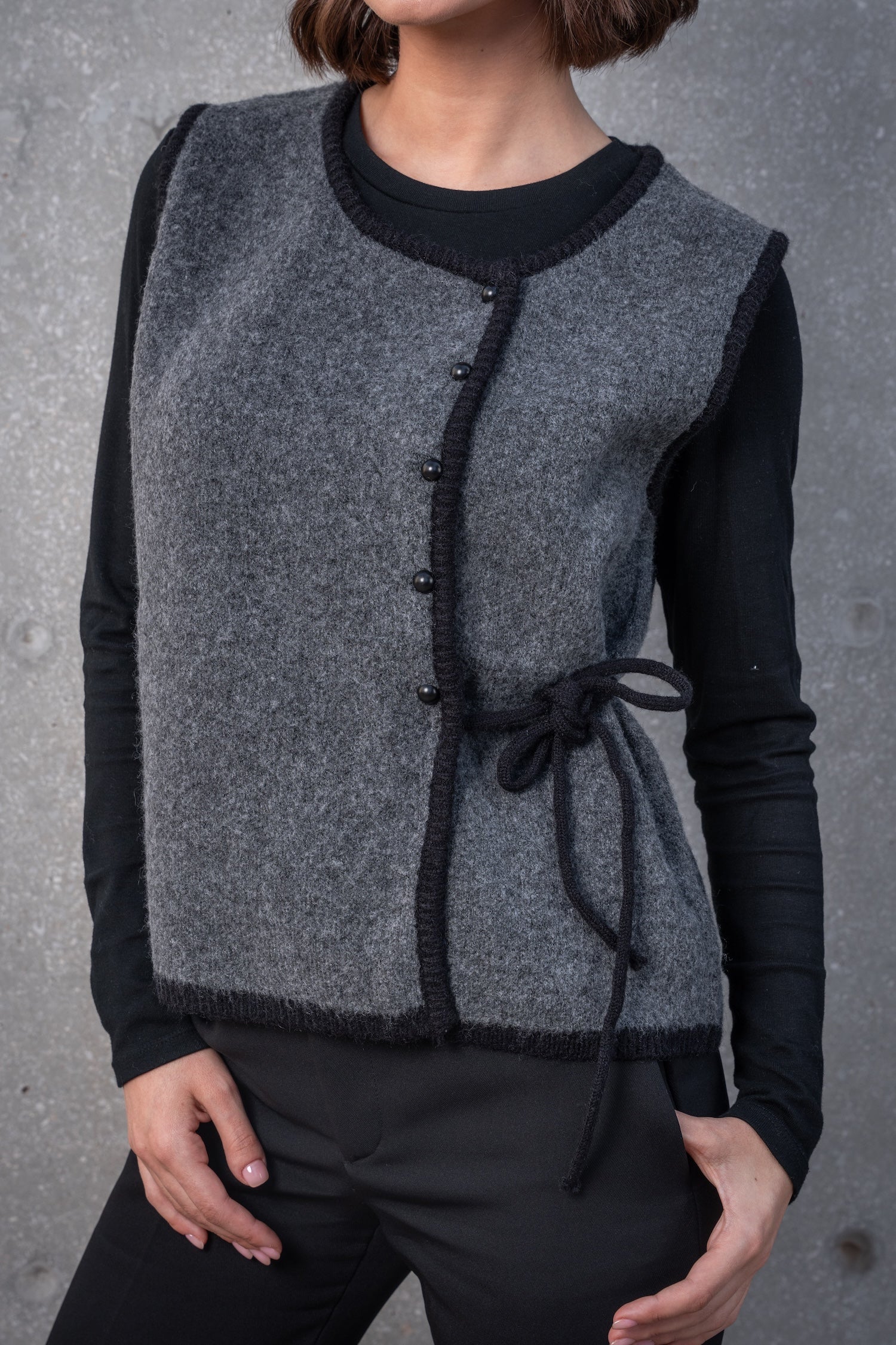 Round Neck Wool Vest