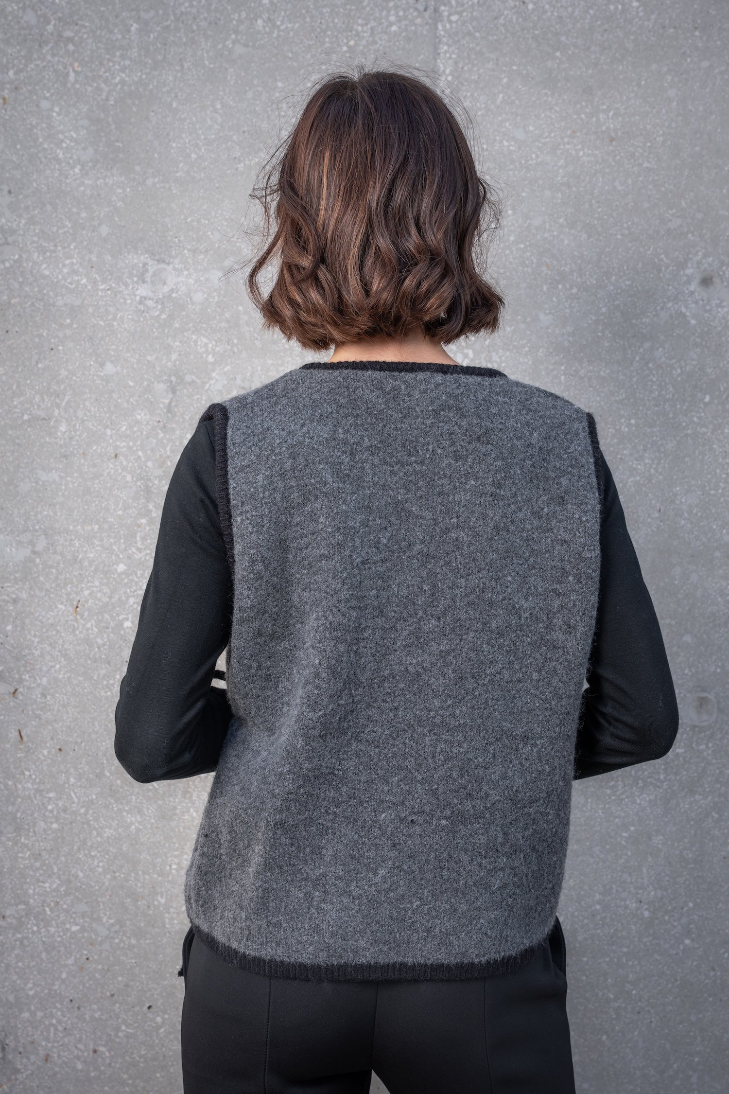 Round Neck Wool Vest