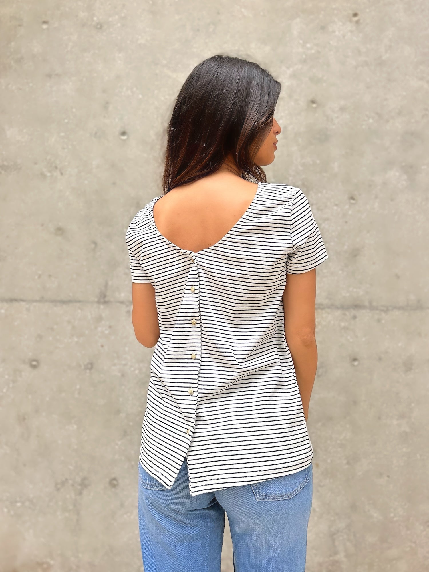 Round Neck Striped T-Shirt