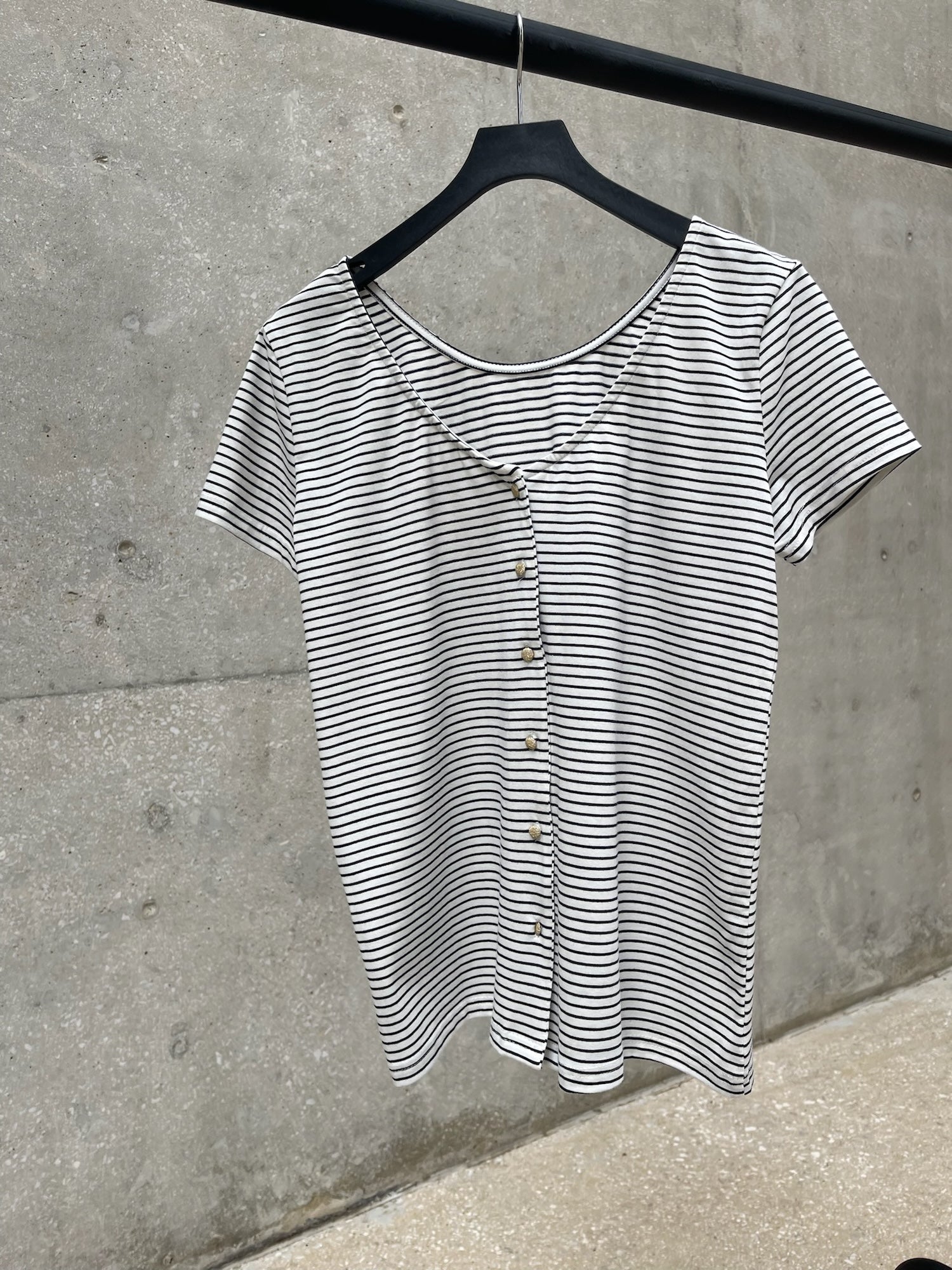 Round Neck Striped T-Shirt