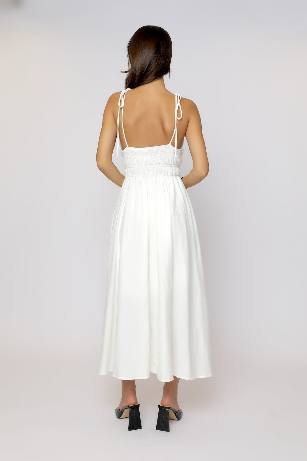 Angela Midi Dress - White