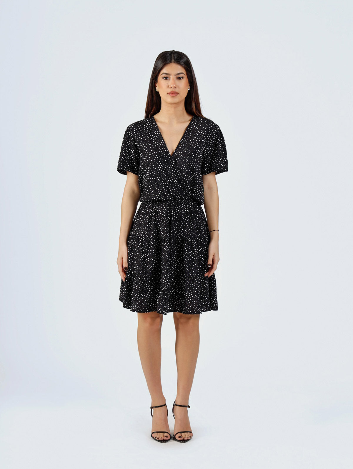 Agnes Polka Dot Dress Black