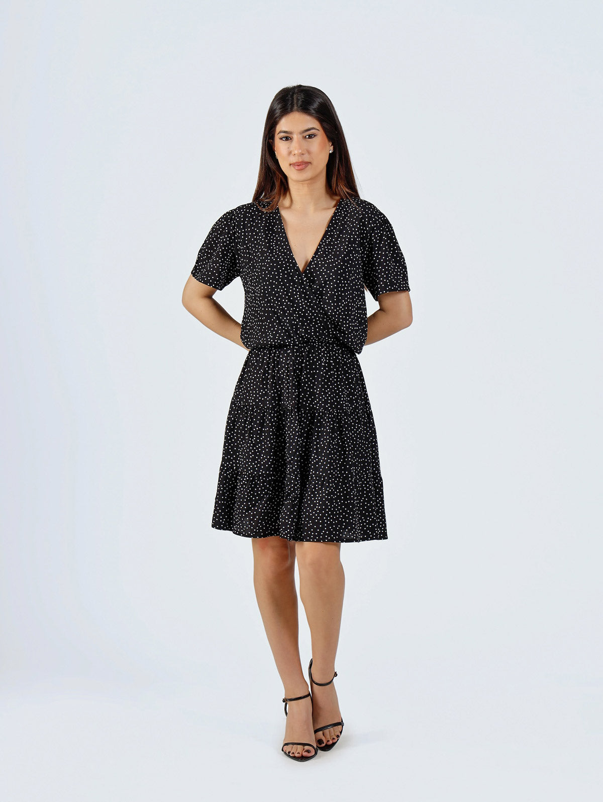 Agnes Polka Dot Dress Black