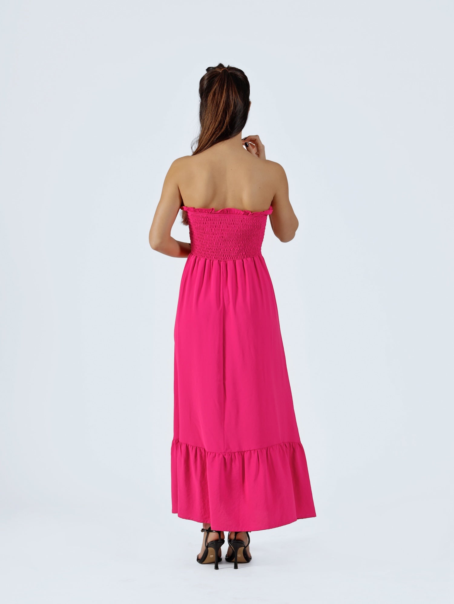 Jenny Midi Dress - Fuchsia