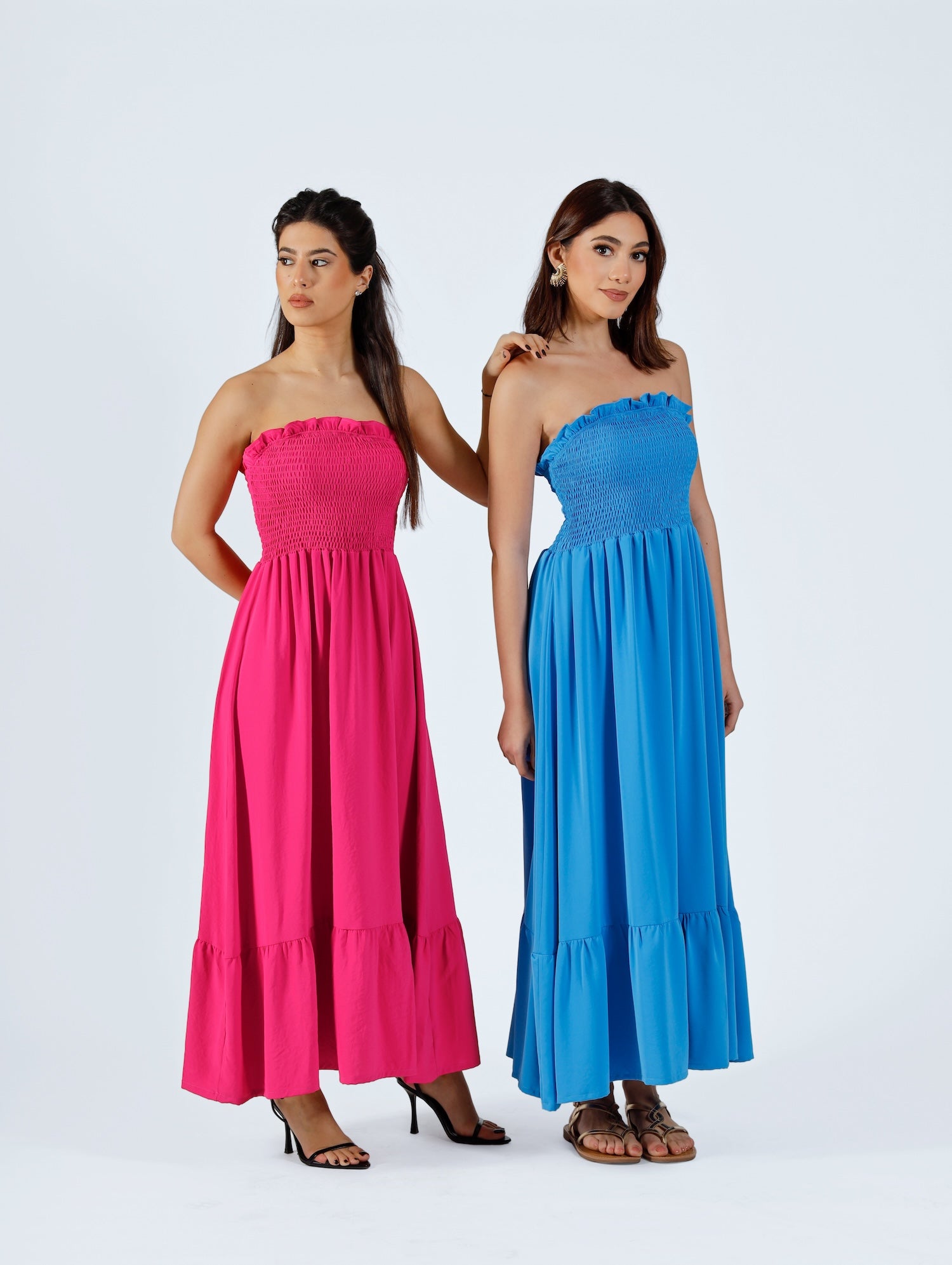 Jenny Midi Dress - Fuchsia