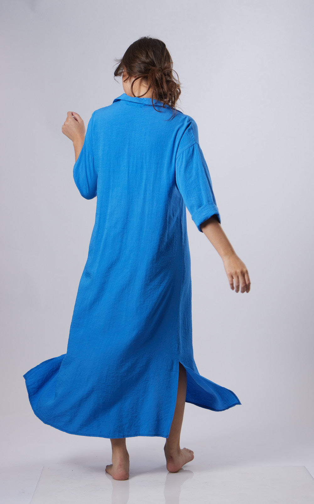 Ella Shirt Dress - Blue