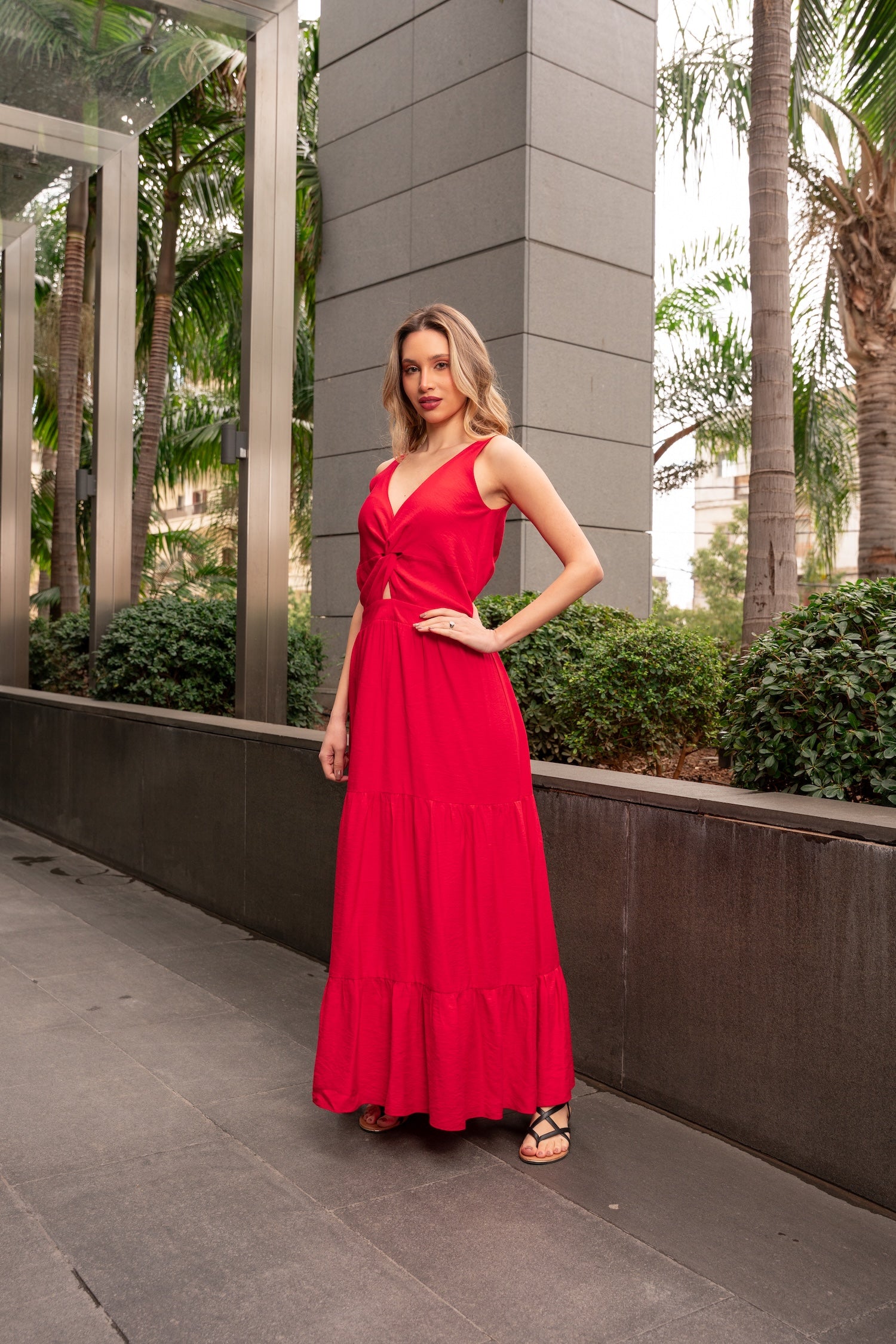 Adriana Maxi Dress - Red