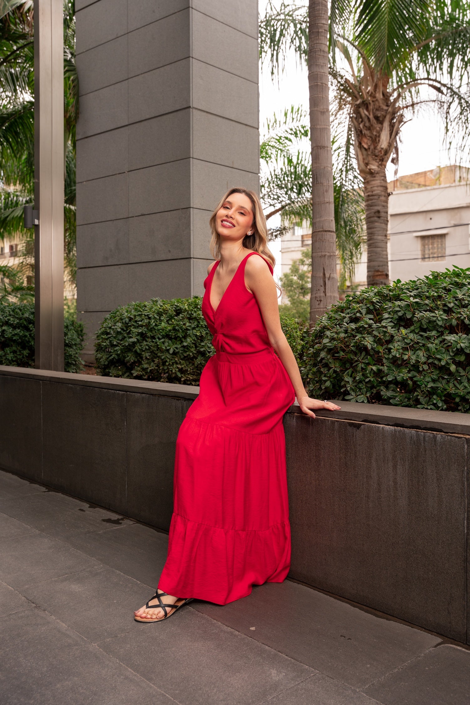 Adriana Maxi Dress - Red