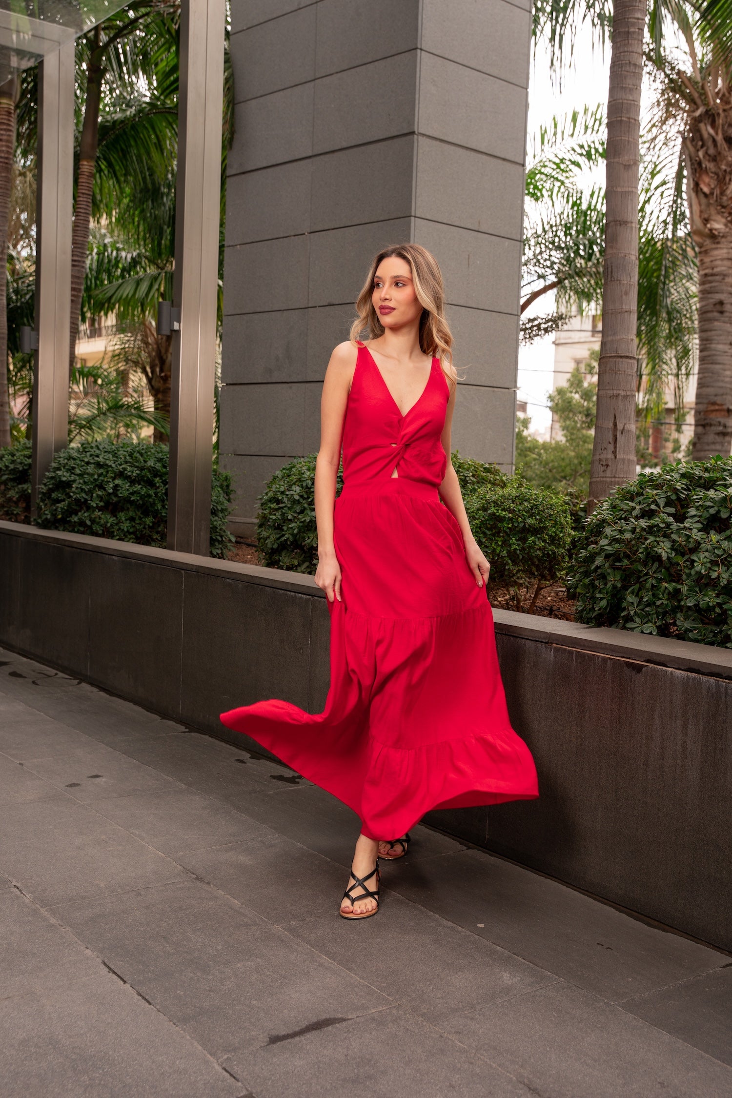 Adriana Maxi Dress - Red