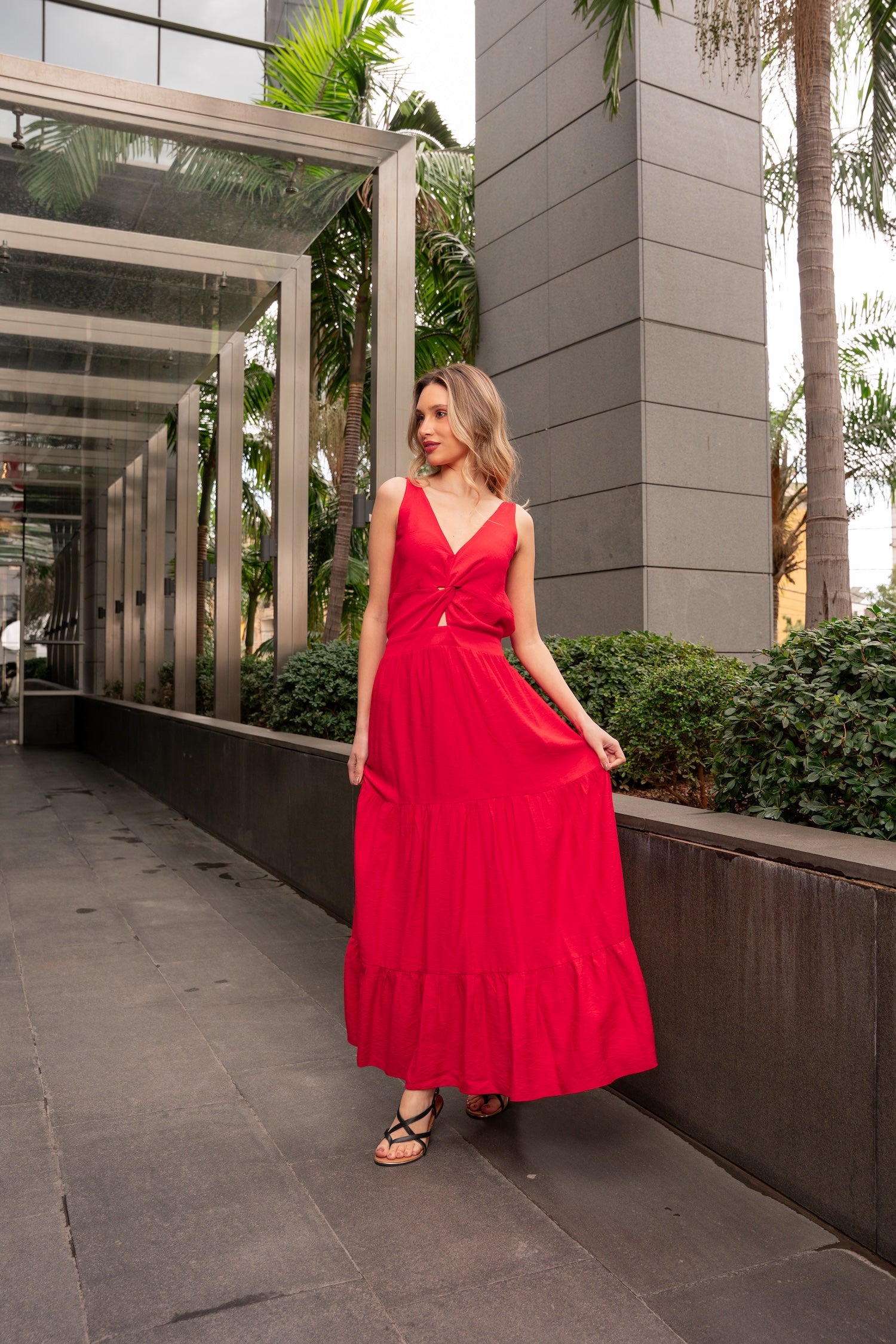 Adriana Maxi Dress - Red