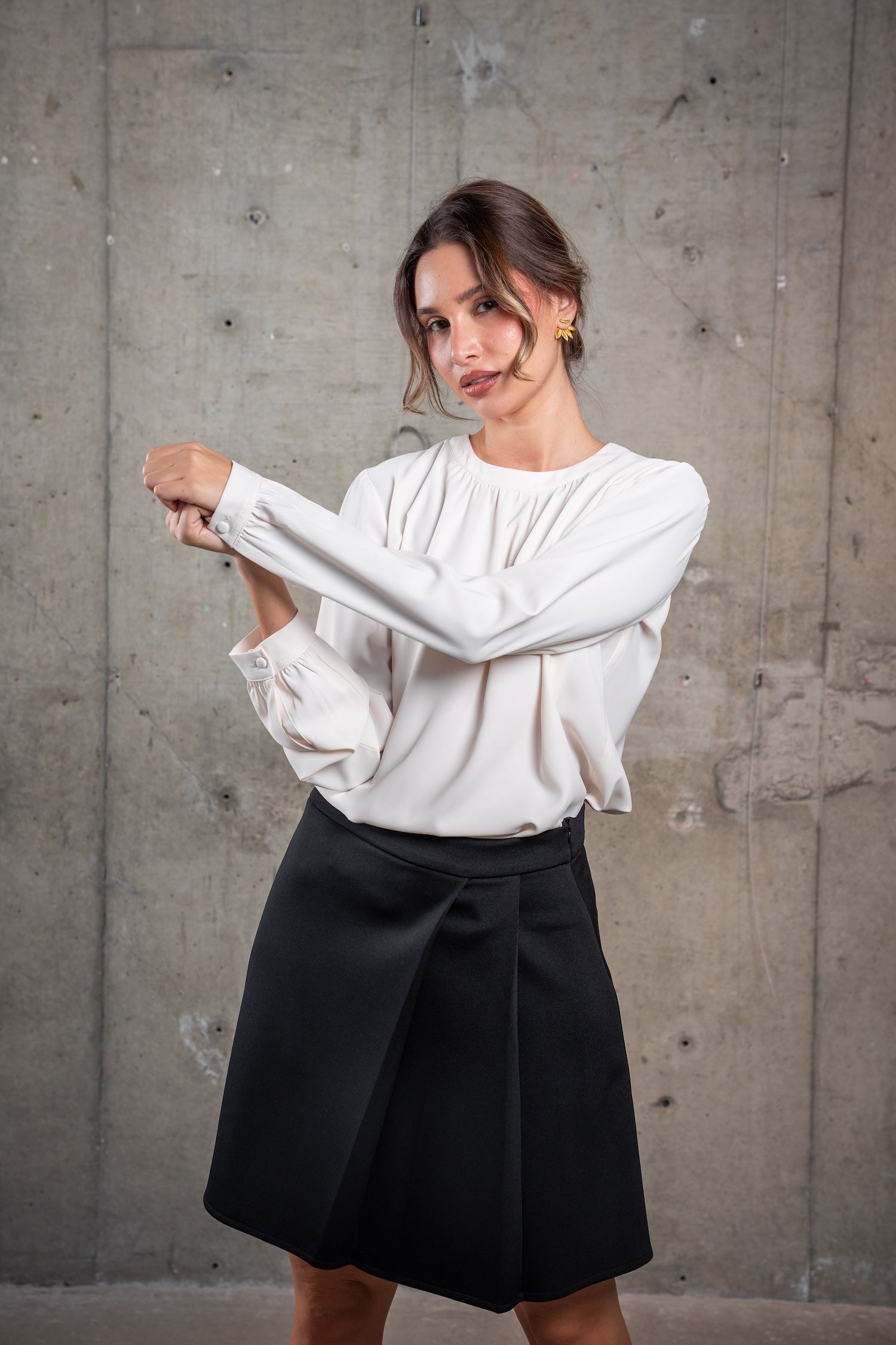 Angel Round Neck Top-Off White